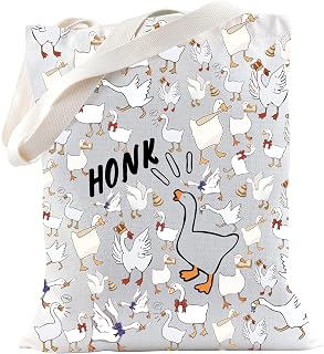 TSOTMO Honking Goose Game Gift Silly Goose Farm Gift Honk Goose Tote Bag for Game Lovers Goose Gamer