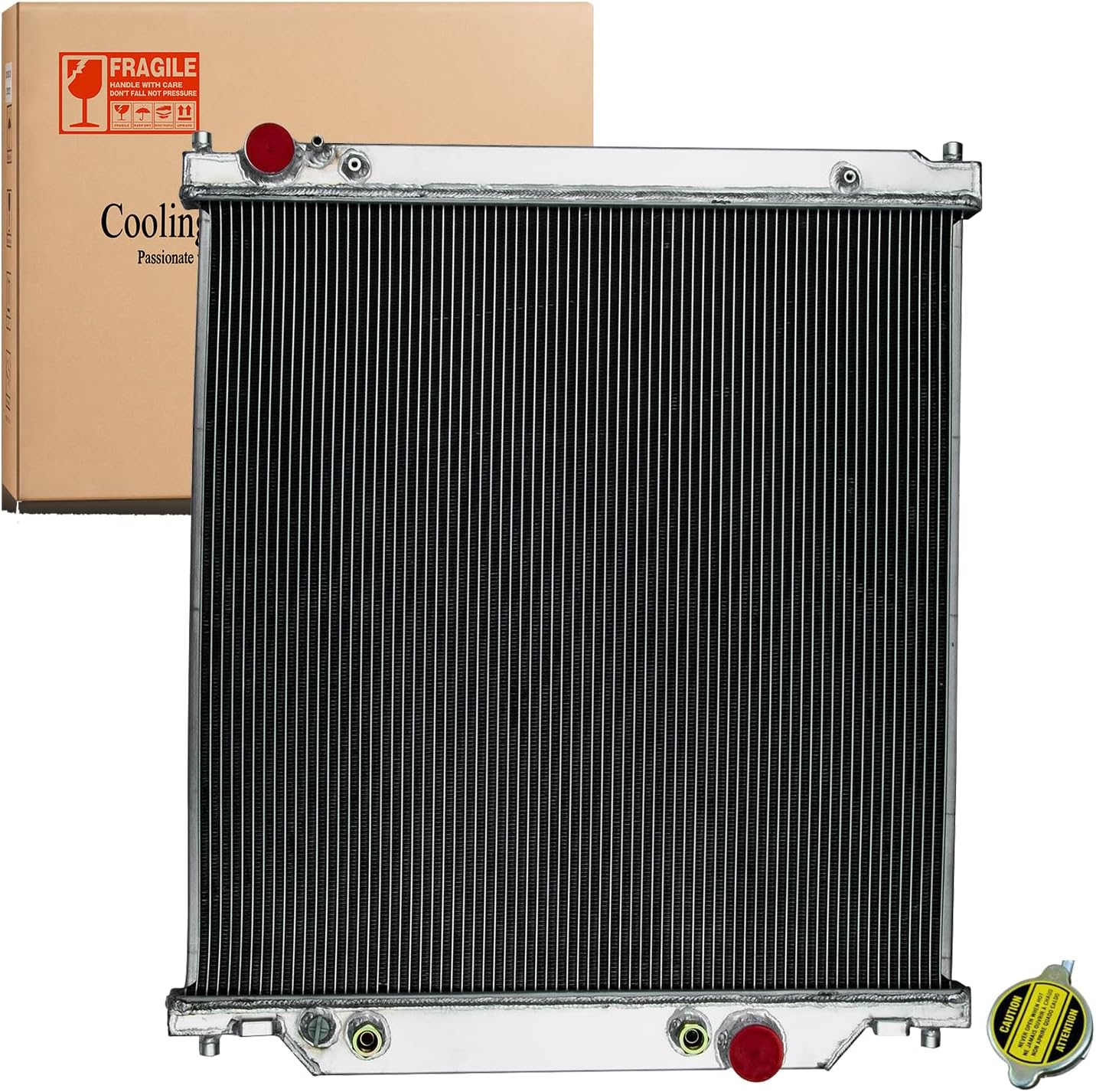 6.0L Aluminum Radiator Replacement for 2003-2007 Ford F250 Super Duty F350 Super Duty F450 Super Duty V8 Diesel Turbo 2003-2005 Ford Excursion