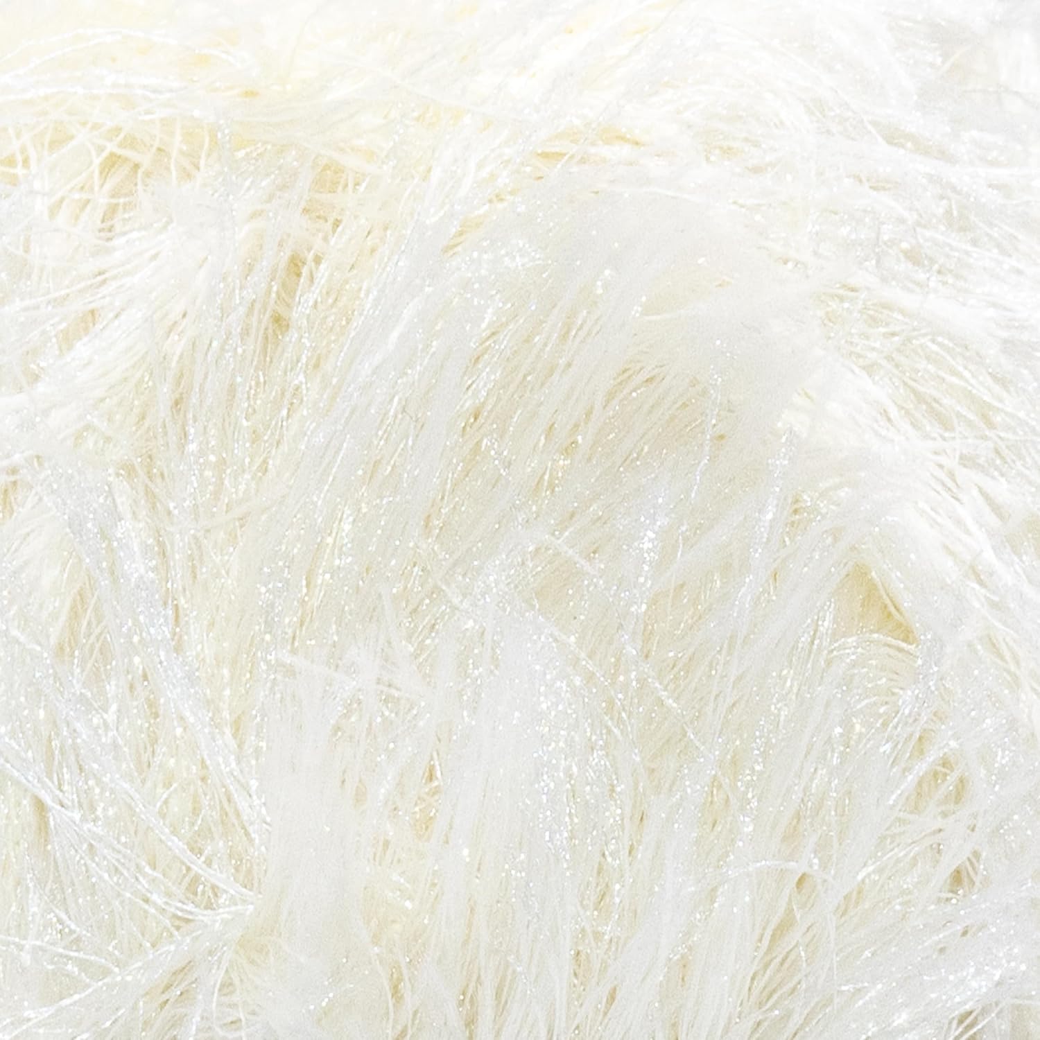 Estako Eyelash, (4 Skeins Pack) 100% Polyester Yarn, Soft, Fuzzy for Crochet and Knitting (4 x 3.53 Oz) / (4 x 153 Yrds) (1300 - Cream)