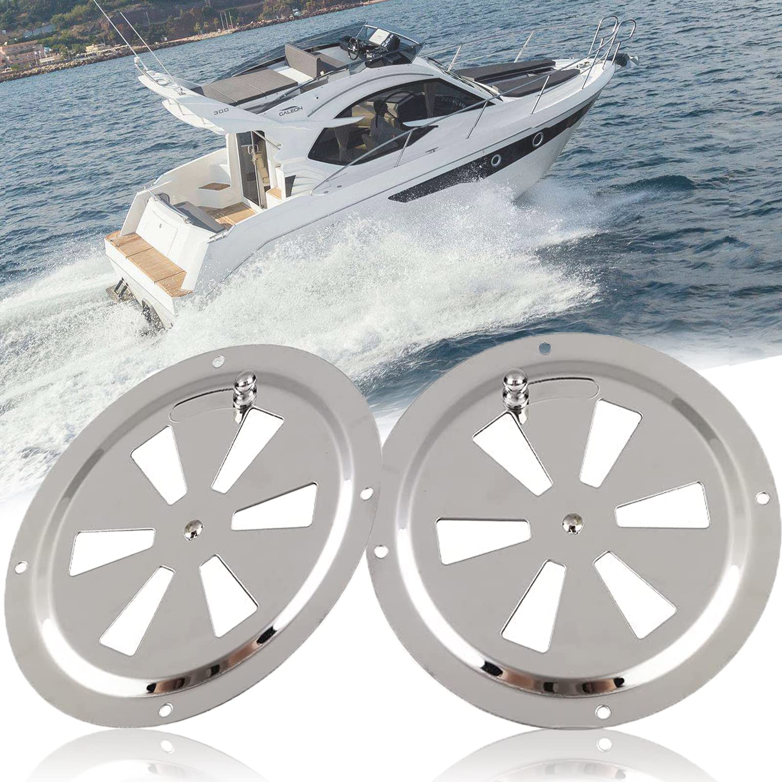 Rosetta Ventilazione Acciaio Inox 125mm - Griglia Richiudibile Per Camper E Barche - Foto 5