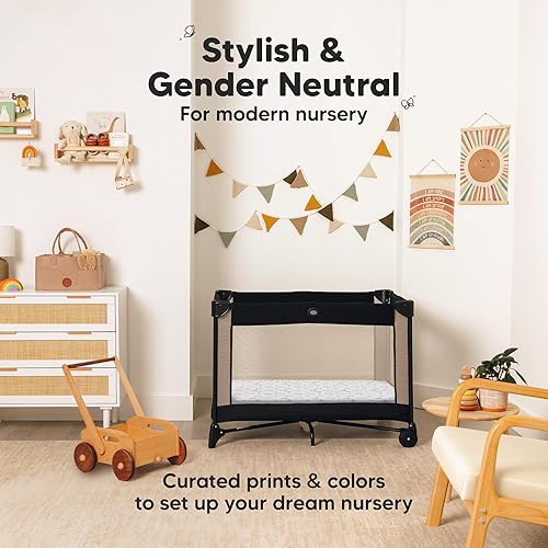 Miniatura 6 de Pack and Play Sábanas bajeras, paquete de 2 sábanas para cuna de tamaño pequeño, paquete N Play, sábana bajera orgánica para cuna para colchón de