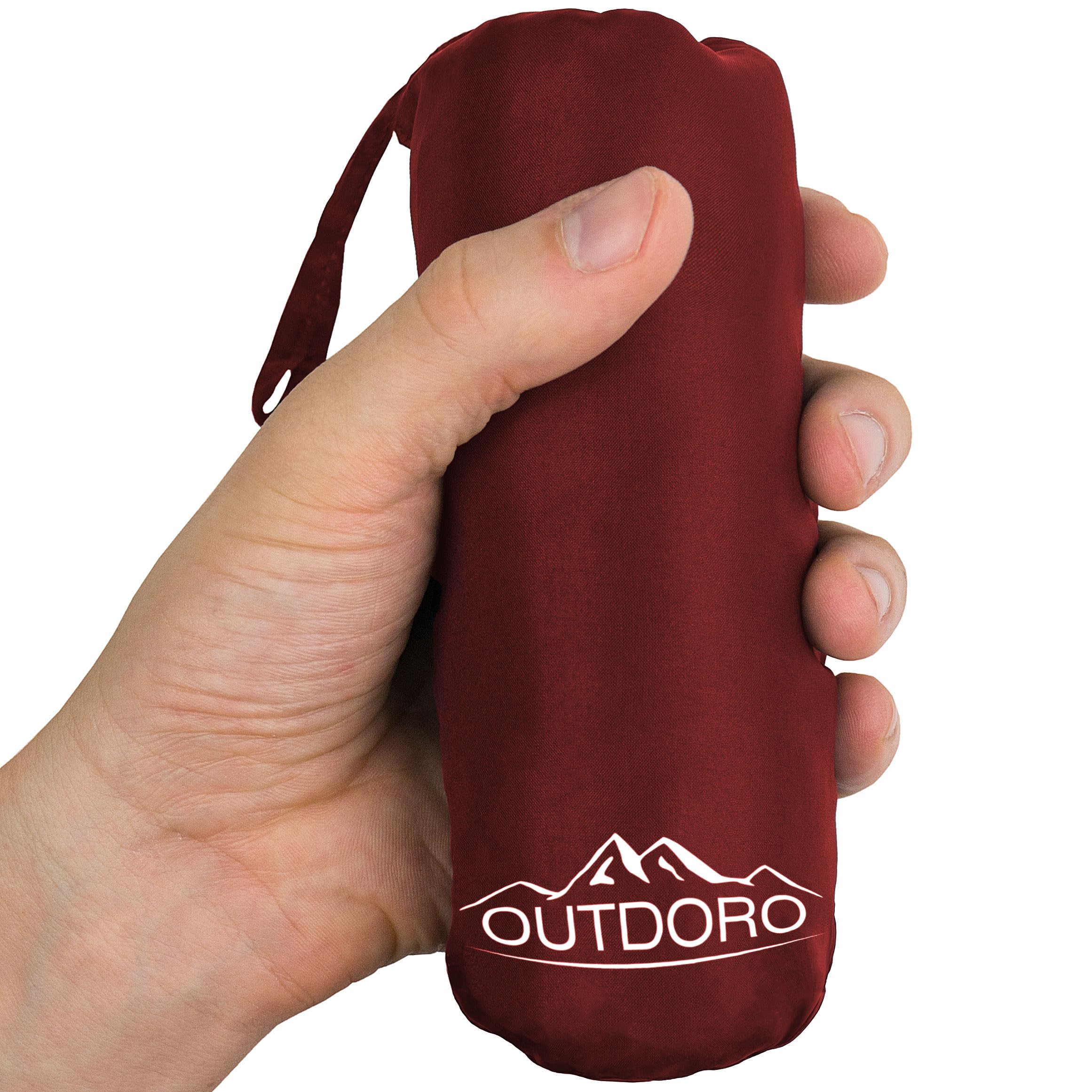 Outdoro Cabin Sleeping Bag - Only 230 g Microfibre - Ultra-Light Travel Sleeping Bag - Small, Thin and Compact - Lining, Travel Sheet