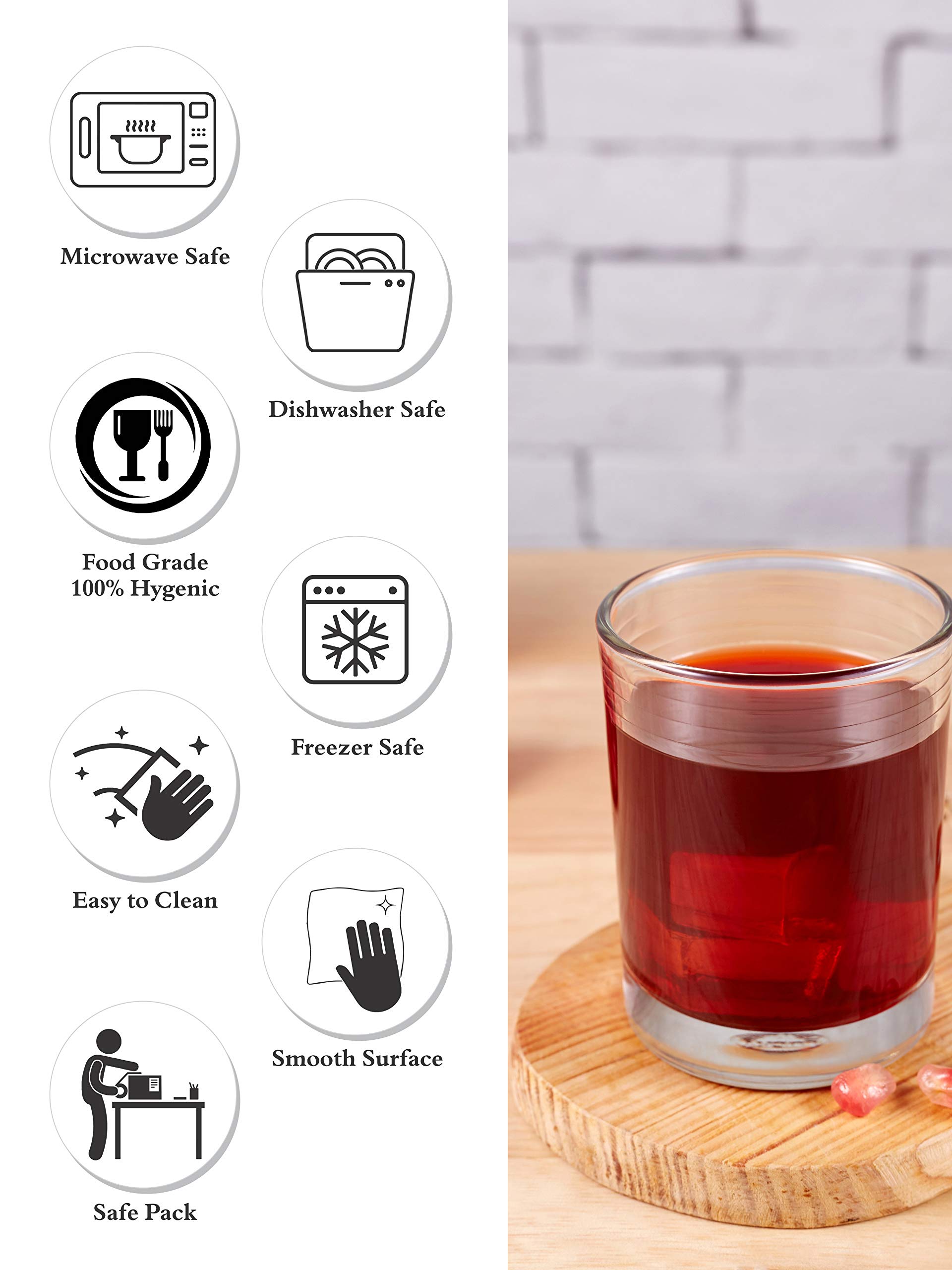 Zoodlee Tumbler Set of 6pcs Juice Water Beer Whiskey and Cocktail Glass 360 ML 4