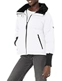 Womens Oversized Rib Knit Outerwear Puffer Coat