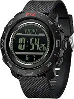 Relógio digital masculino, pedômetro, contador de passos, esportivo, militar, bússola, altímetro, barômetro, relógio de pulso, tático, para uso externo, alarme luminoso, cronômetro, contagem
