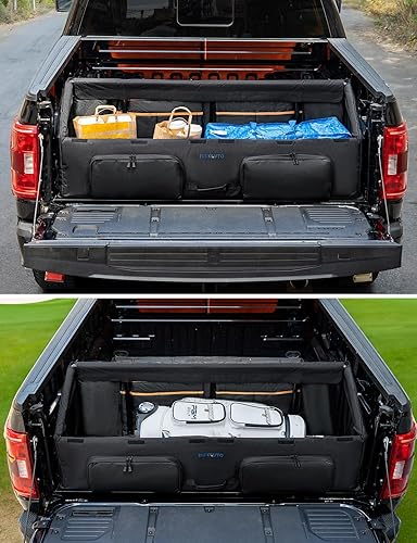 Miniatura 7 de ISSYAUTO Organizador de caja de carga de cama de camión de tamaño completo para camioneta, bolsa de carga impermeable, organizador de