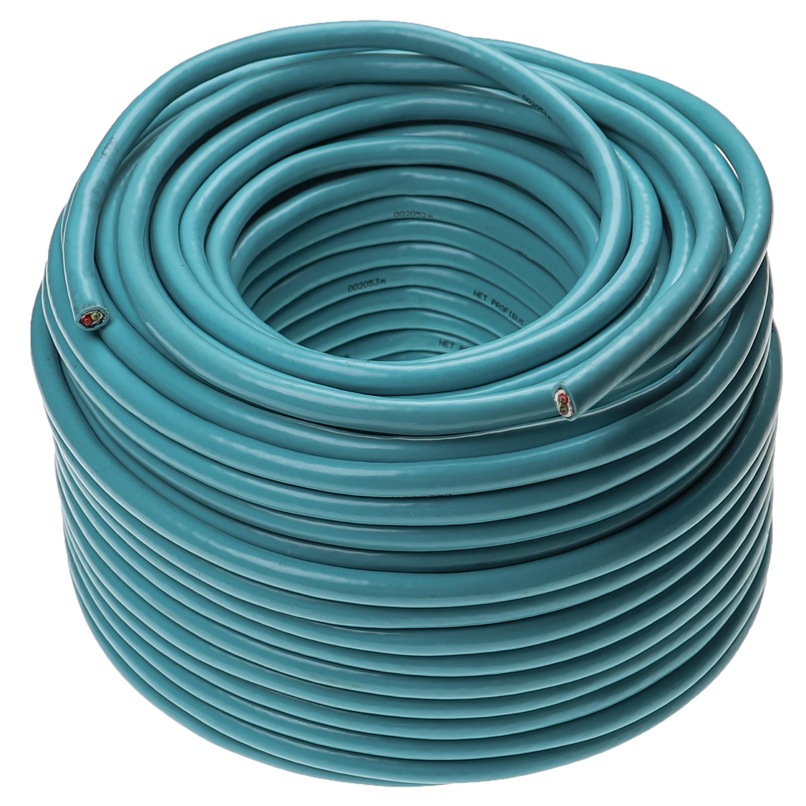 vhbw Verlegekabel Ersatz für Siemens Simatic 6XV1830-3EH10 für Netzwerk-Anlage - Netzwerkkabel Blau, 50 m