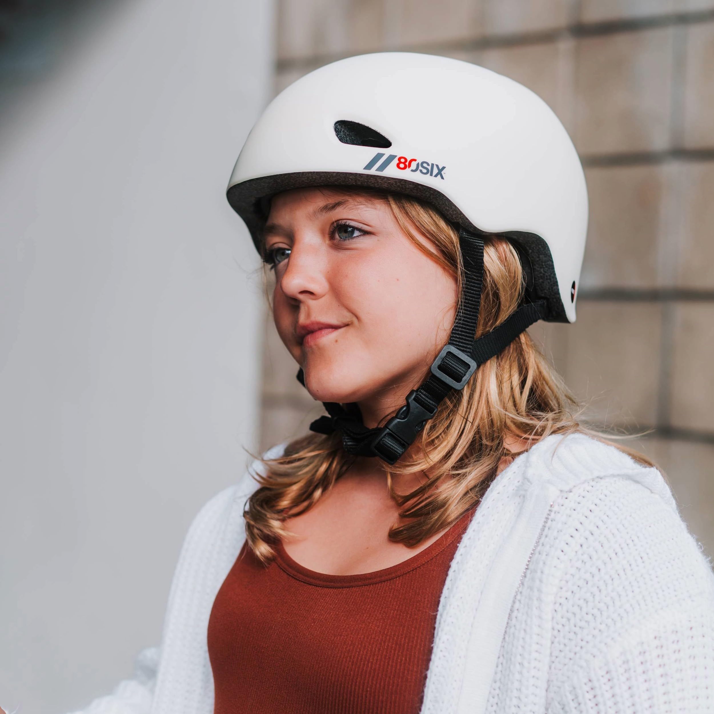 80s bike helmet 80SIX E-Ride with LED Light for Youth & Adults – Adjustable Helmet for E-Bike, Biking, Skateboarding & Outdoor Sports : Sports & Outdoors Color:Beetroot mx Kanken Mini Navy White