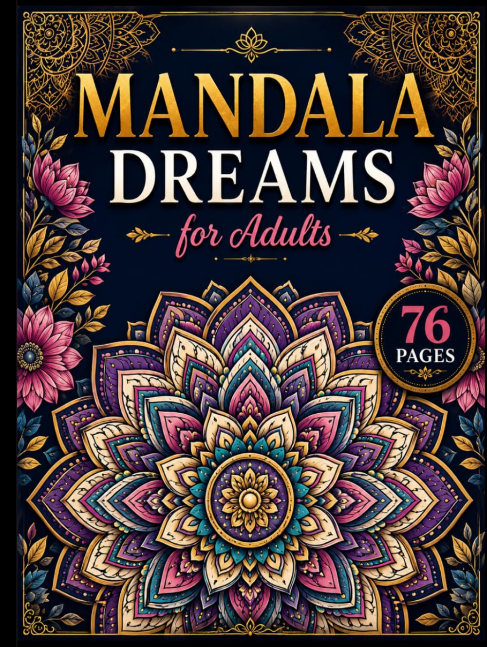 Mandala Dreams for Adults: 76 Beautiful Mandalas for Relaxation, Mindfulness, Stress Relief & Creative Escape