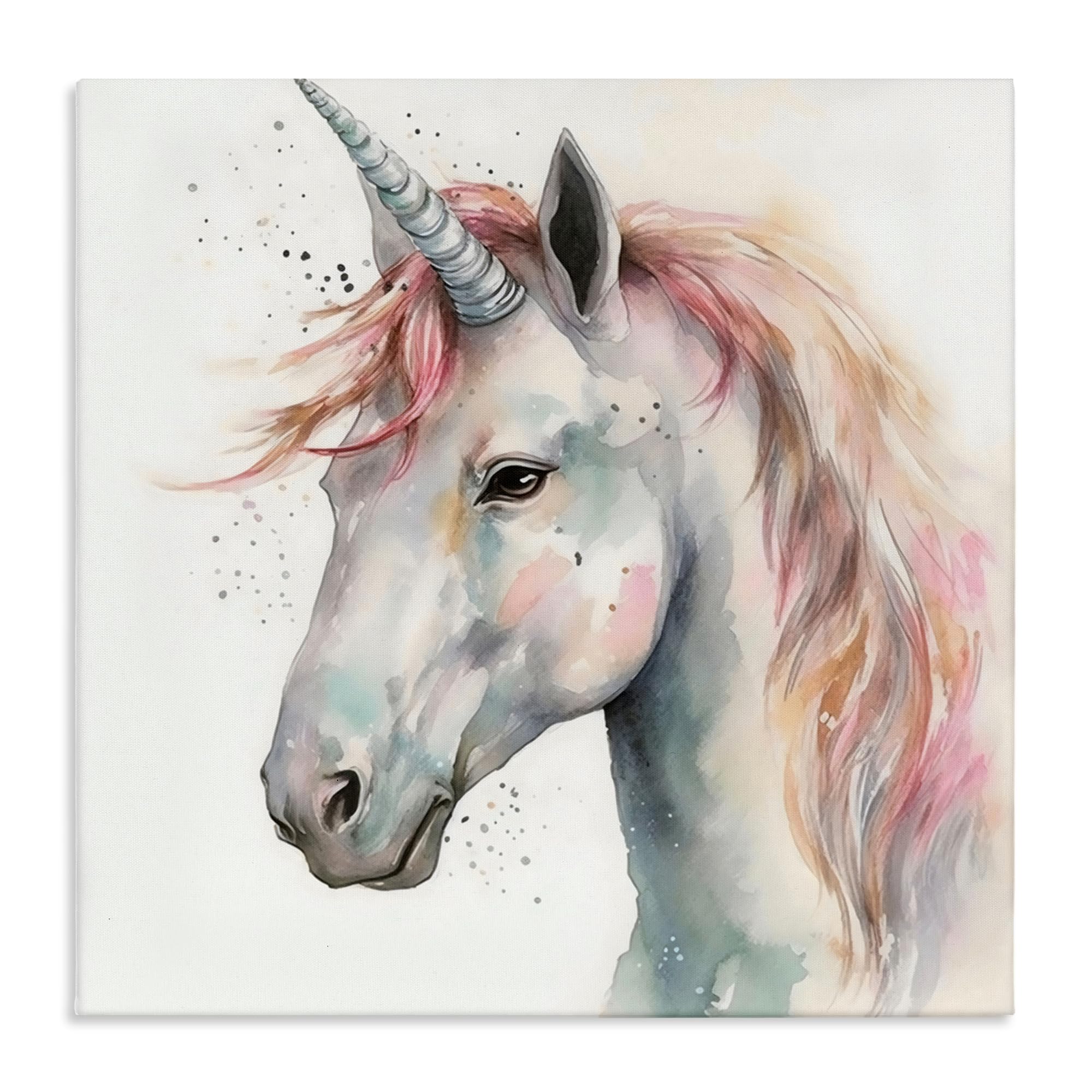 Stupell Industries Unframed 'Unicorn With Pink Mane'| Canvas Art