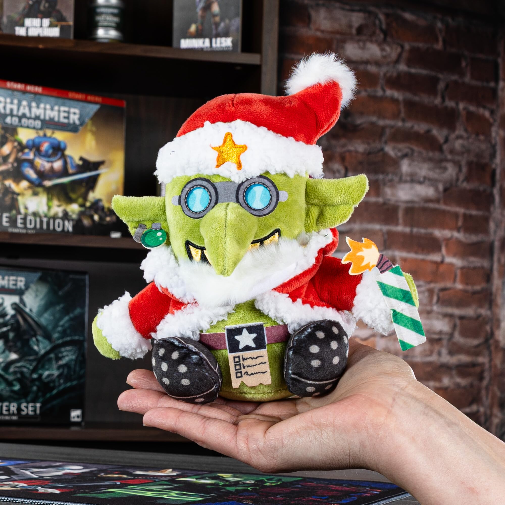 TOMY Warhammer Da Red Gobbo Plush, Collectable Soft Toy for Teens and Adults Warhammer 40,000 Festive Goblin Figure - Image 3