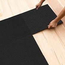 32pcs Black Carpet Tiles, Indoor/Outdoor 12"x12" Peel and Stick Carpet Tile Polyester