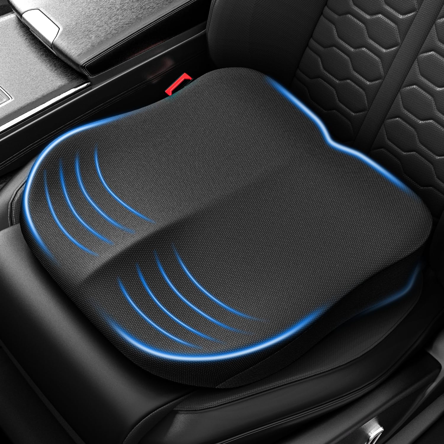 Pakanana Car Seat Cushion for Driving, Memory Foam Driver Seat Cushion with Lower Back & Tailbone Pain Relief. Automotive Cushion for Car Suitable for Trucks, Sedans, and Other Vehicles