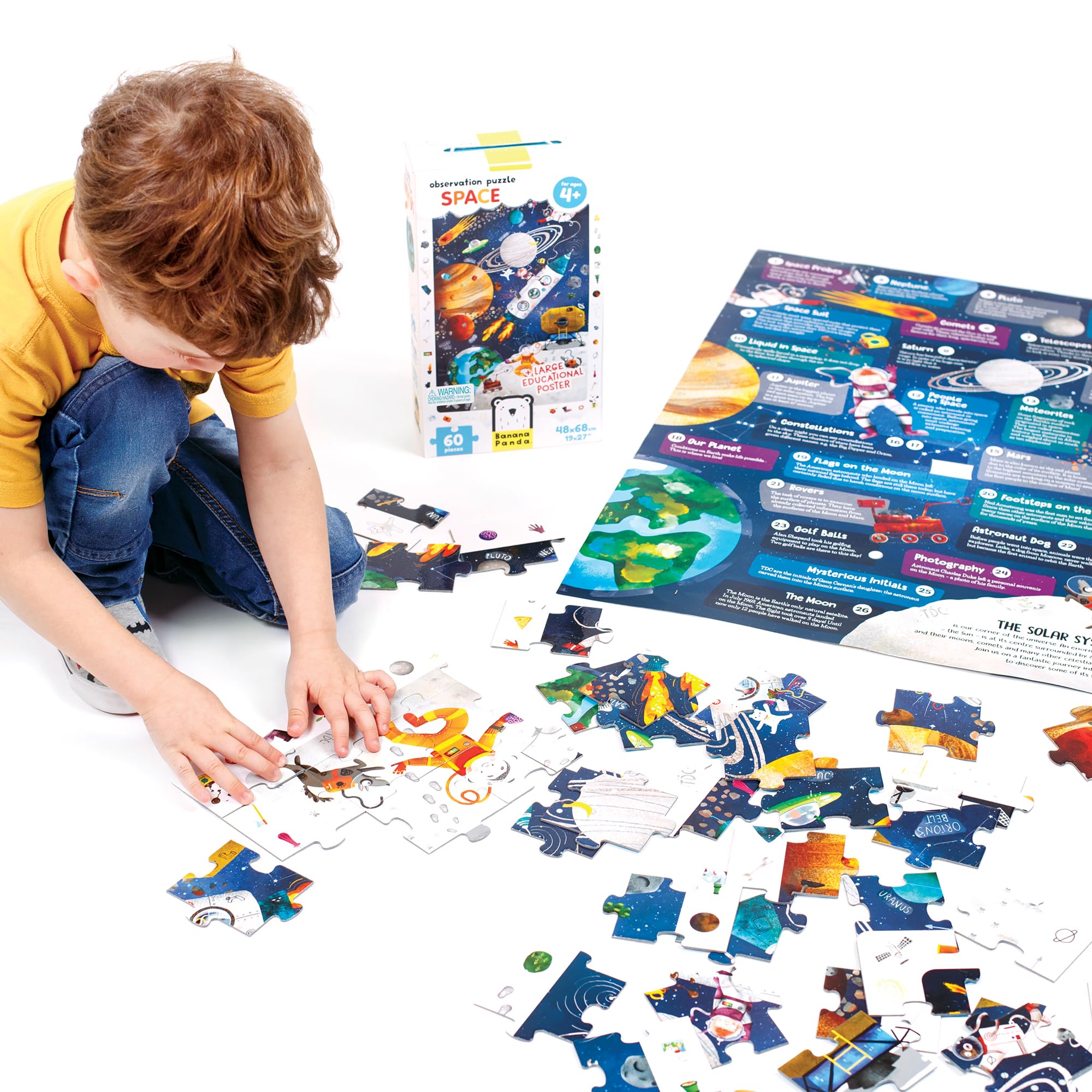Banana Panda OBSERVATION PUZZLE SPACE AGE 4, mehrfarbig