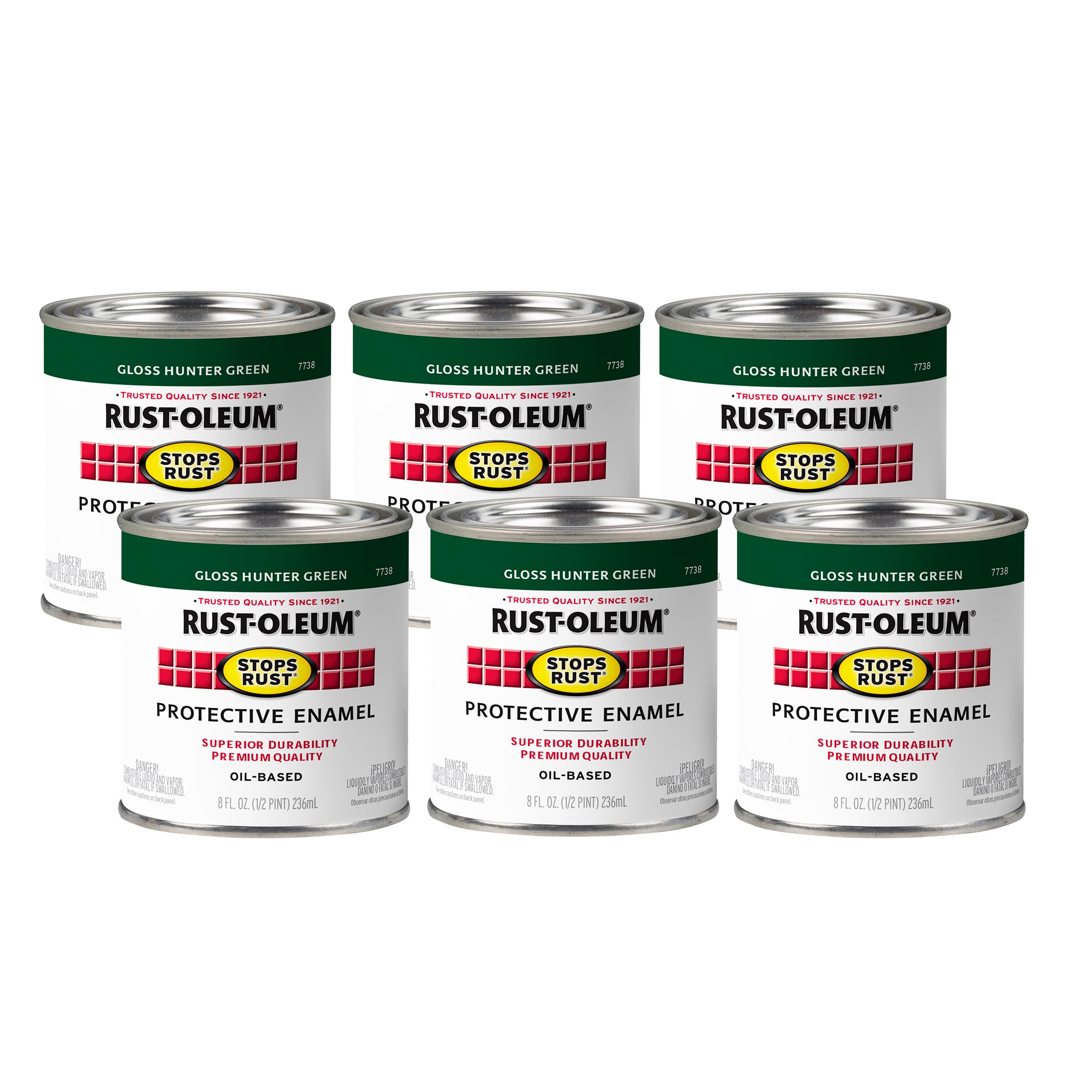 Rust-Oleum Stops Rust Brush On Protective Enamel Paint, Gloss Hunter Green