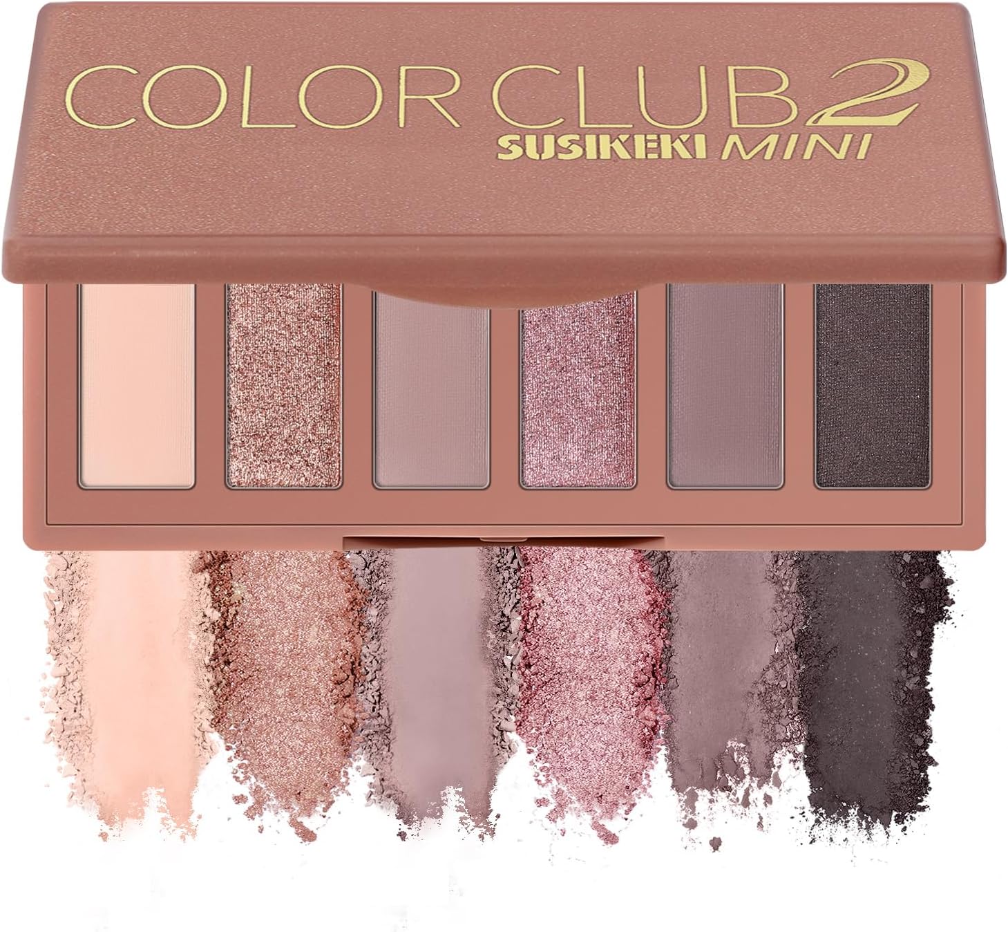6 Colors Mini Naked Eyeshadow Makeup Palette Rosy Neutral Nude Eye Shadow Shimmer & Matte Make Up Pallet with Mirror Highly Pigmented Long Lasting Waterproof Travel Size Gift Kit 02