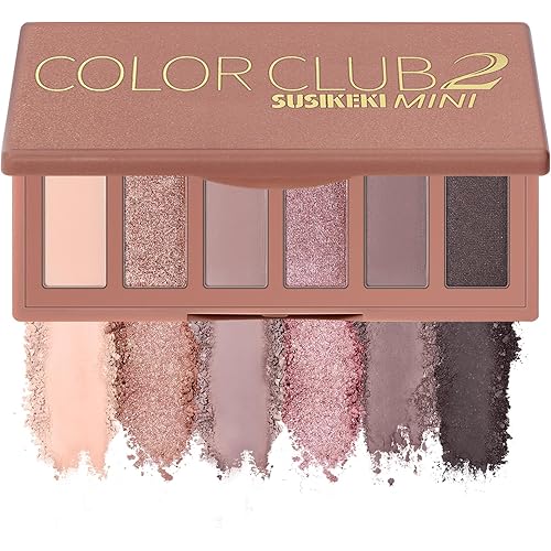 6 Colors Mini Eyeshadow Makeup Palette Rosy Neutral Nude Eye Shadow Shimmer & Matte Make Up Pallet with Mirror Highly Pigmented Long Lasting Waterproof Travel Size Gift Kit 02