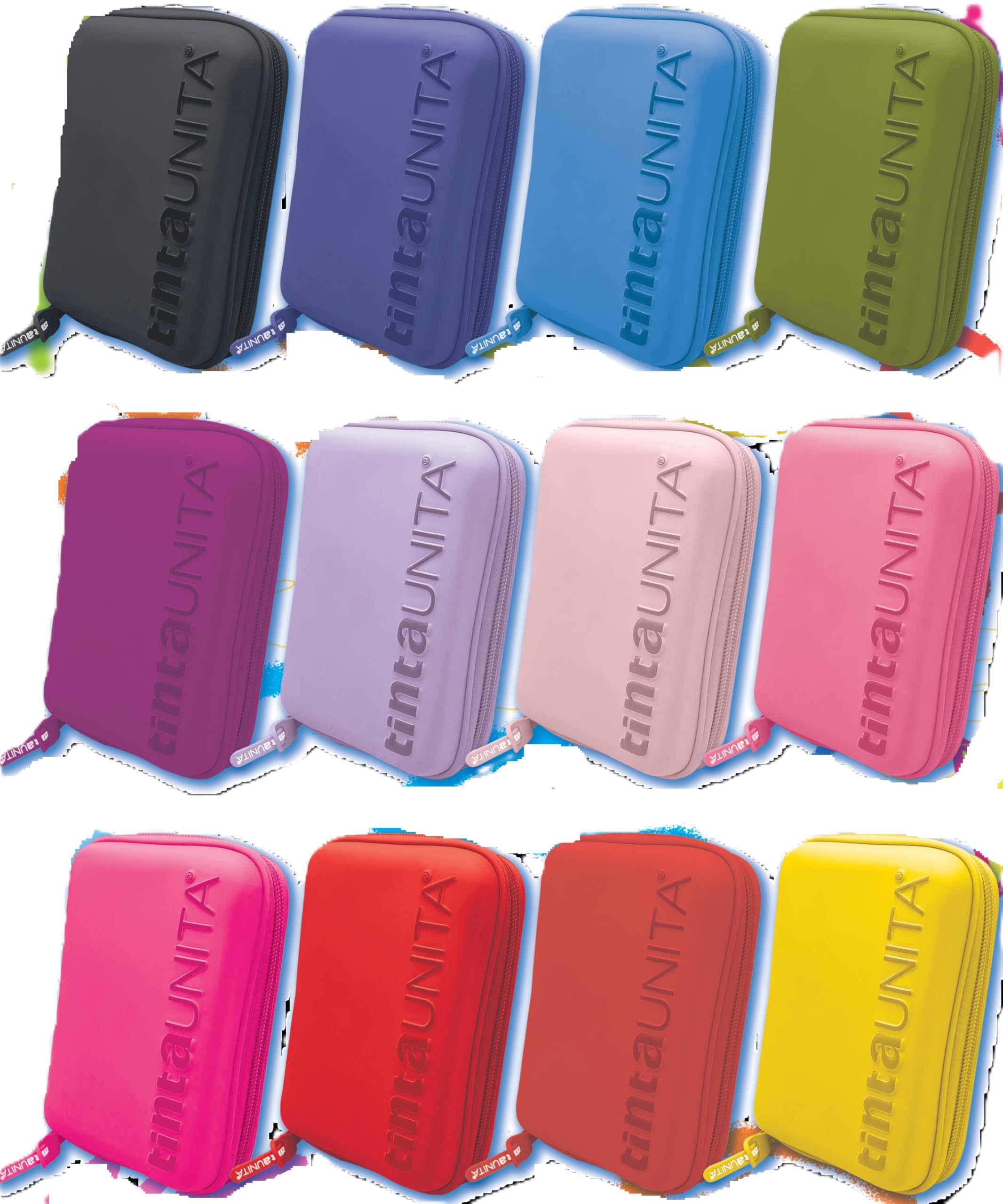 Astuccio Tinta Untia ONE TIME Completo a 3 scomparti 1 zip - NUOVA COLLEZIONE 2025 2026 NON SOLO CARTA (GLICINE)