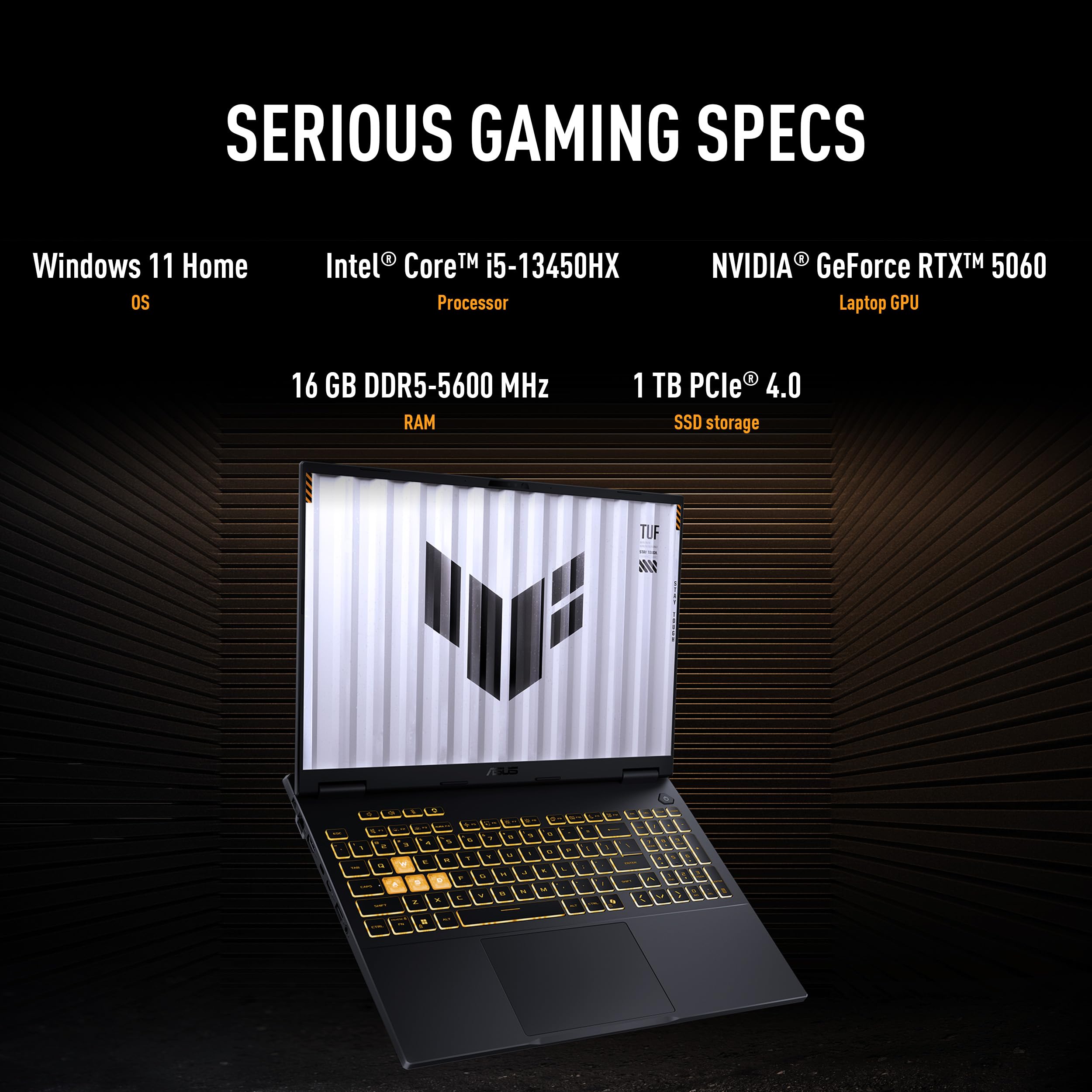 ASUS TUF Gaming F16 (2025) Gaming Laptop, 16” WUXGA FHD+ 165Hz