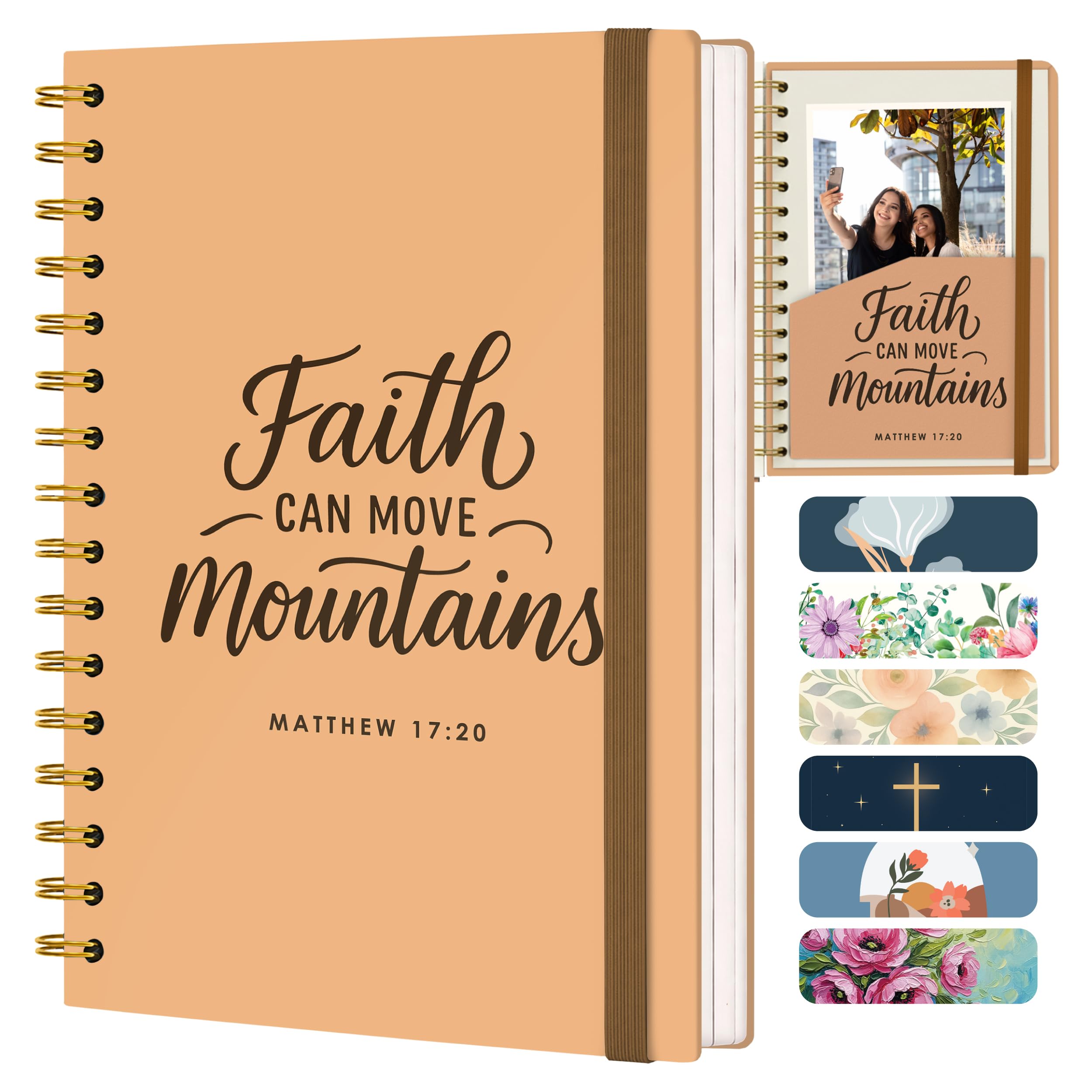 Only Zest Christian Journal for Women - Christian Gifts Notebook with Scripture, Spiral Faith Journal for Devotionals & Bible Journaling, Inspirational Writing Notebook for Bible Study, 140 Pages — image 1