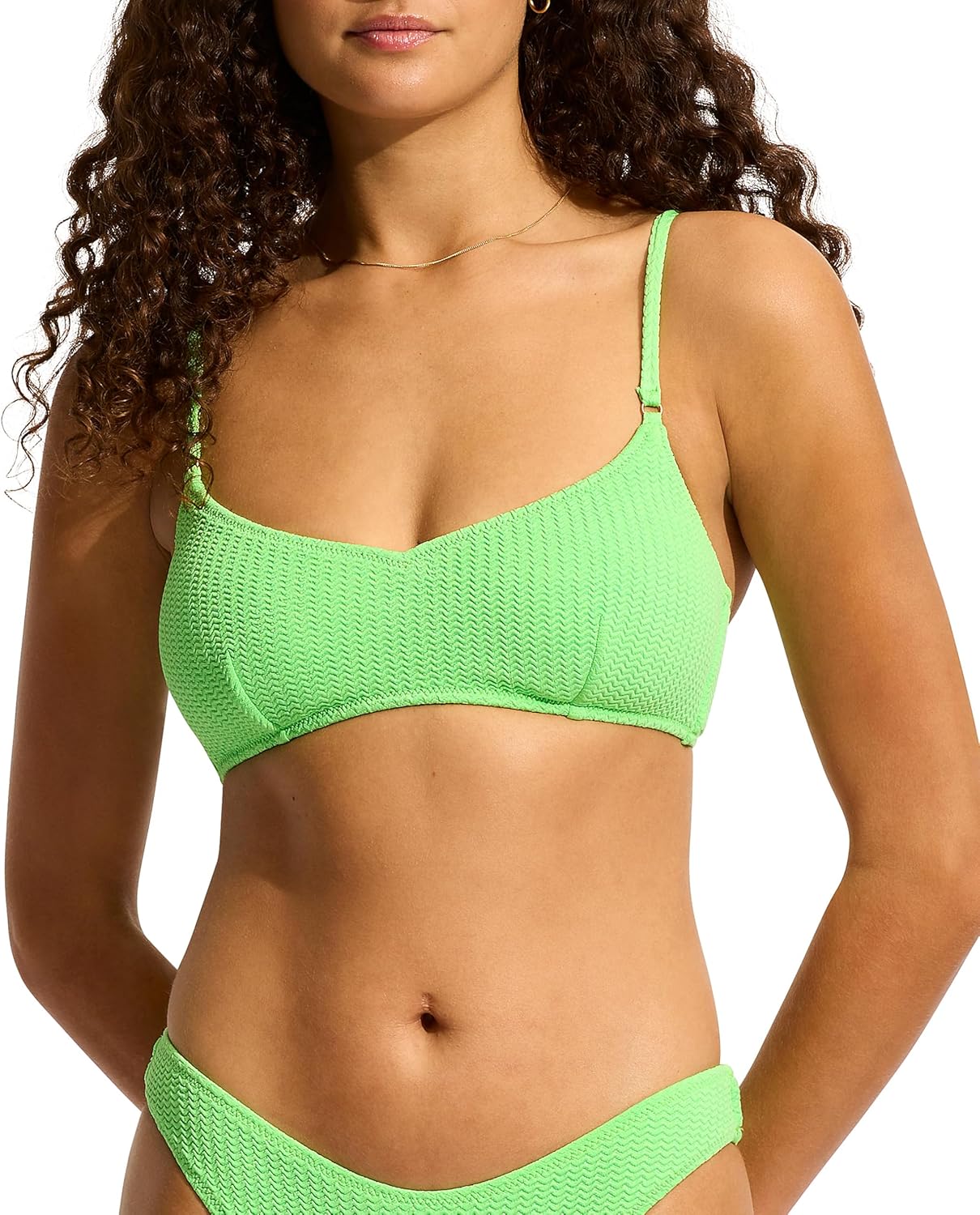 Seafolly Women's Standard Bralette Bikini Top Swimsuit with Clip Back