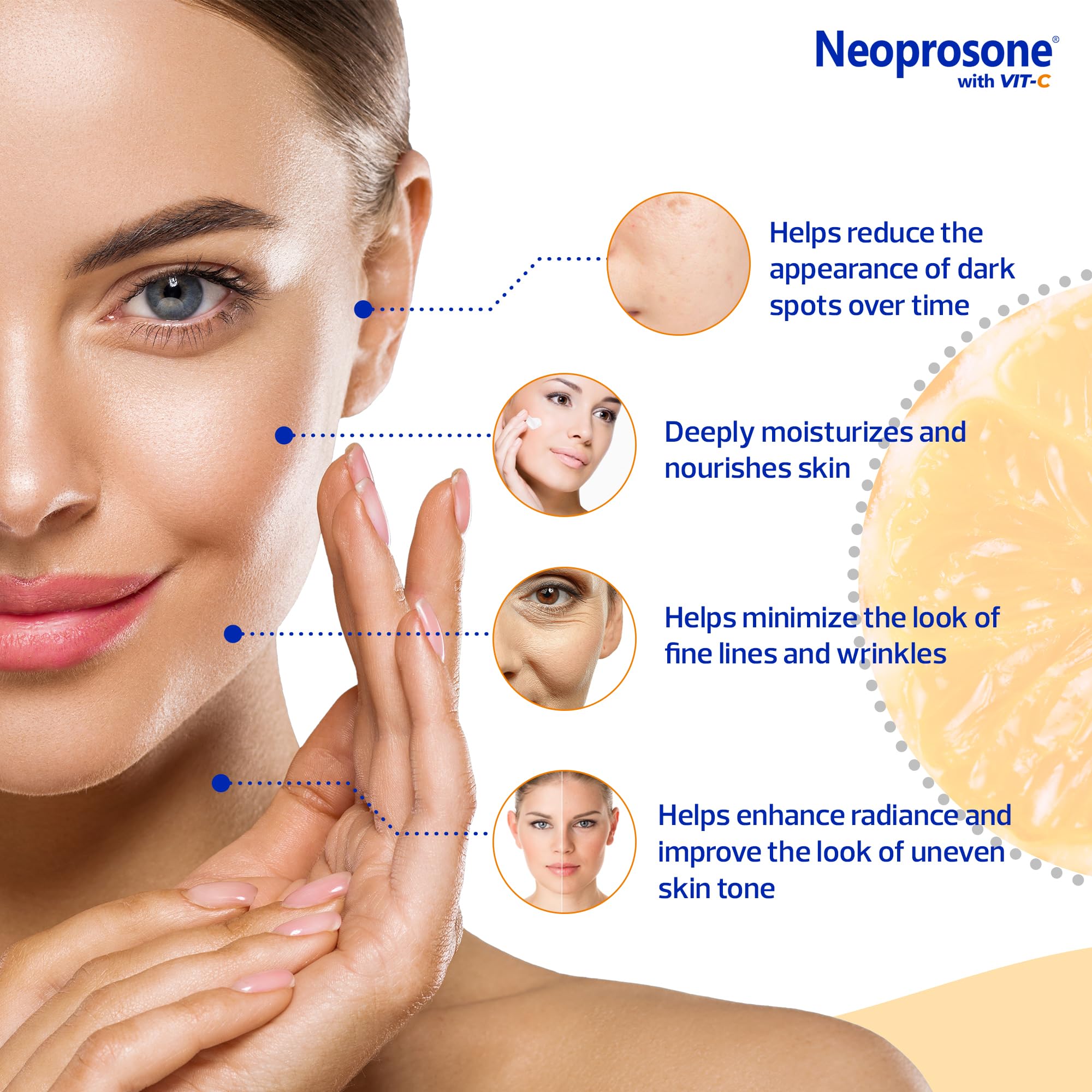 Neoprosone, Crème Éclaircissante pour la Peau | 1.7 fl oz / 50g | Atténue les Taches Sombres sur le Visage, les Aisselles, les Coudes, les Genoux et le Cou