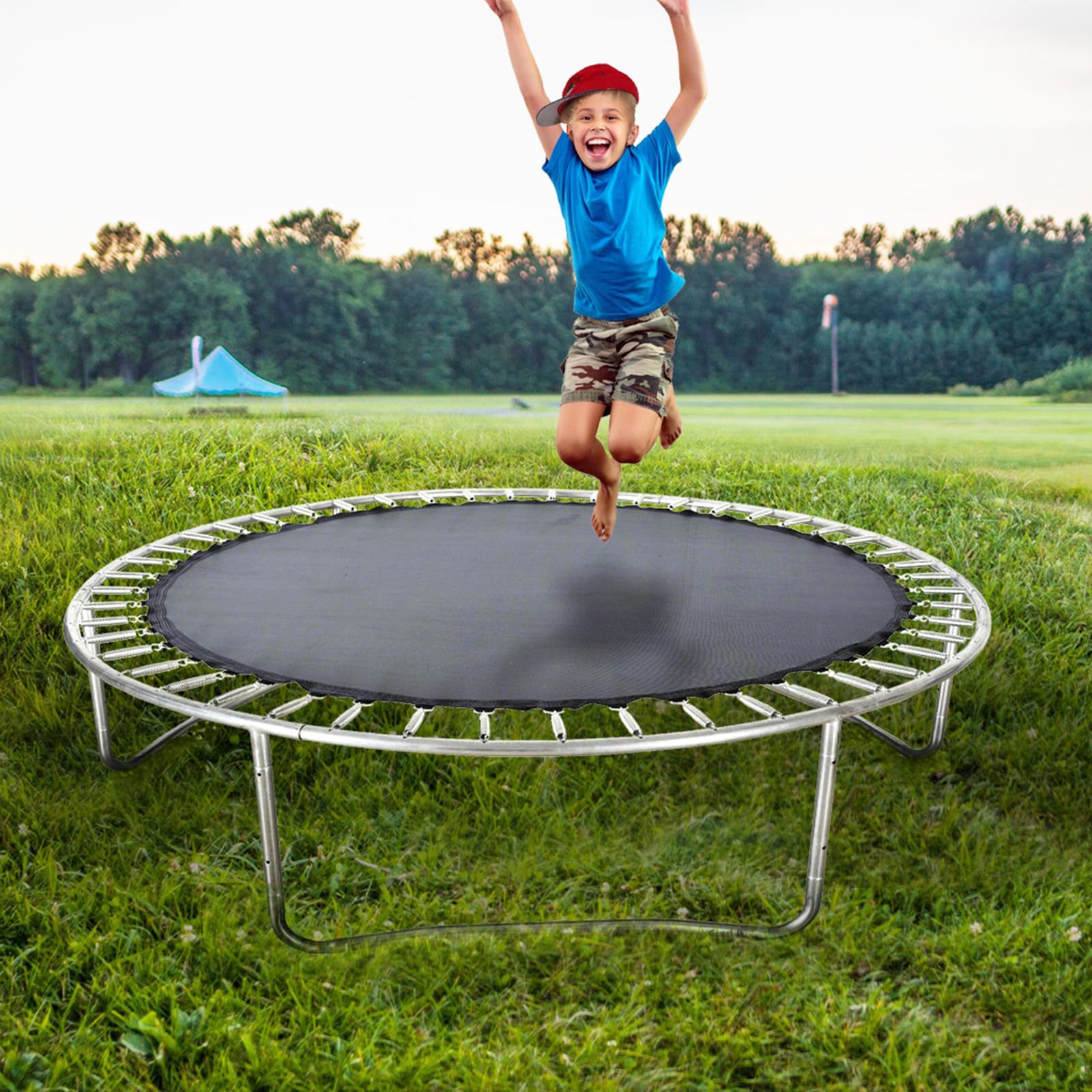 Trampolin-Ersatzfedern, verzinkter Stahl, rostbeständig, inklusive Trampolin-Federwerkzeug, 50 Stück