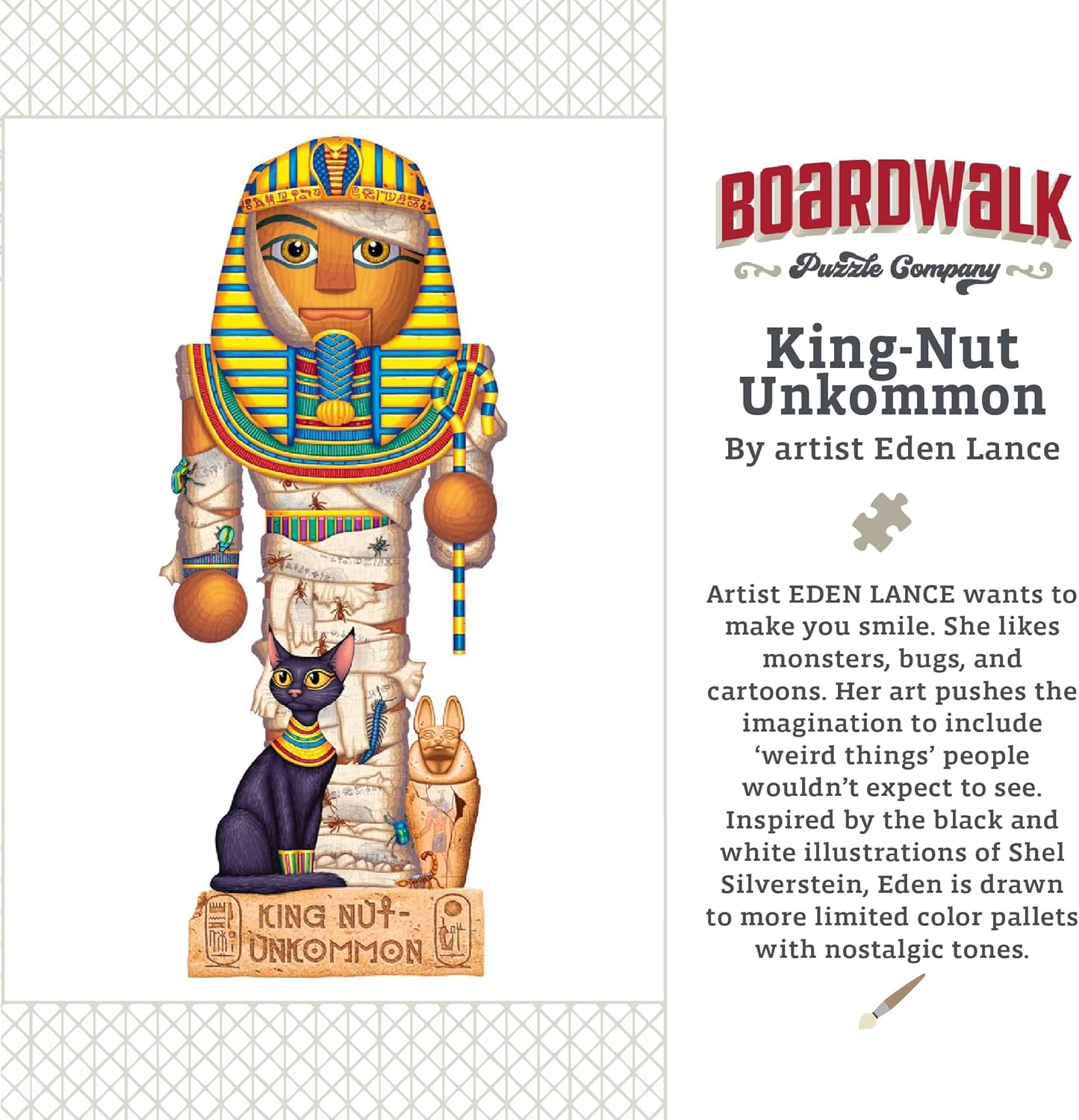 Boardwalk Puzzles Luxury Wood Puzzle - King-Nut Unkommon - Fun Size 32 Pieces - Engaging Wooden Puzzle Activity Adults