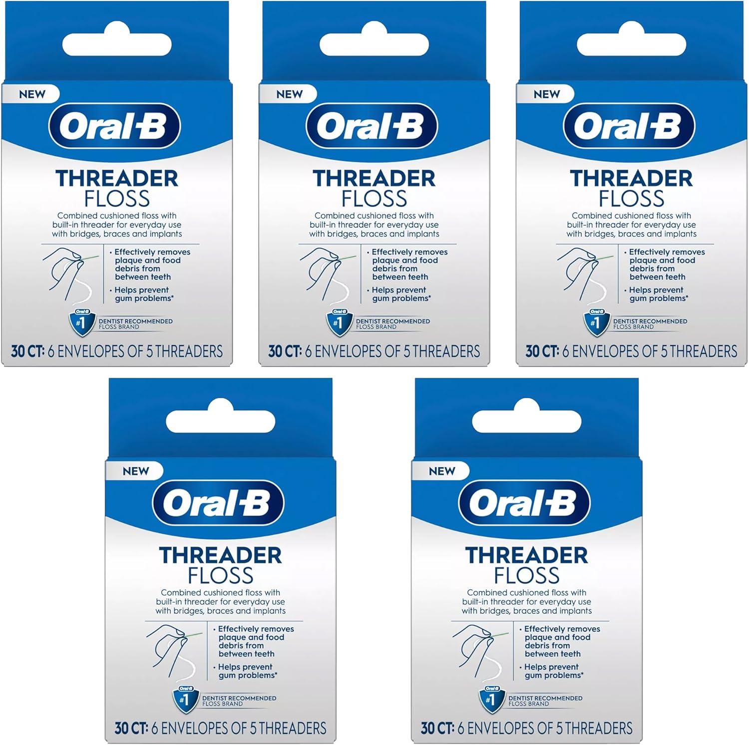 30 Count (Pack of 5)