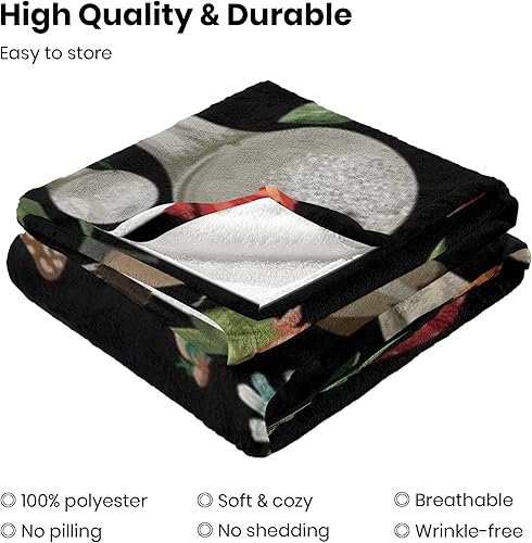 Miniatura 3 de Manta de hongo, regalos para mujeres, manta de franela de vellón suave y acogedora para todas las estaciones, para sofá, sillón, manta de decoración