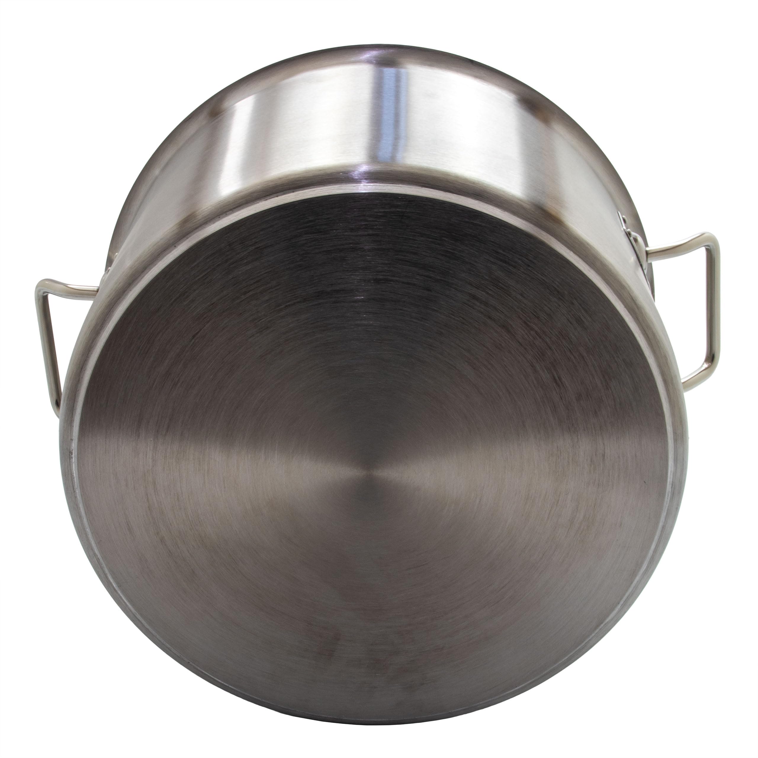 airbrush-city Kochtopf Gastrotopf Topf 24 Liter Edelstahl mit Deckel Großküche Gastronomie