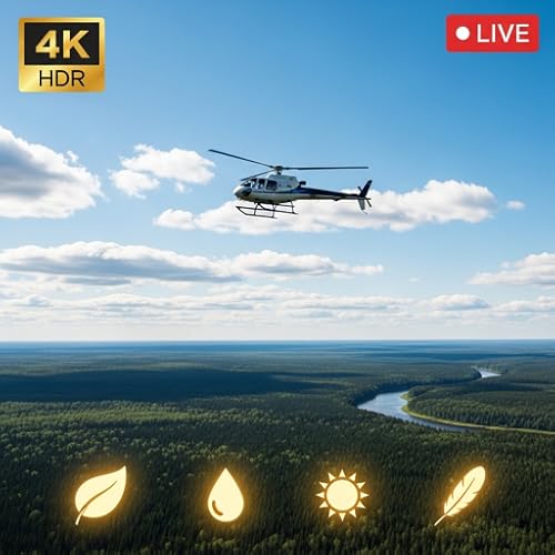 Helicopter in Nature 4K – Aerial Scenic Relax Screensaver