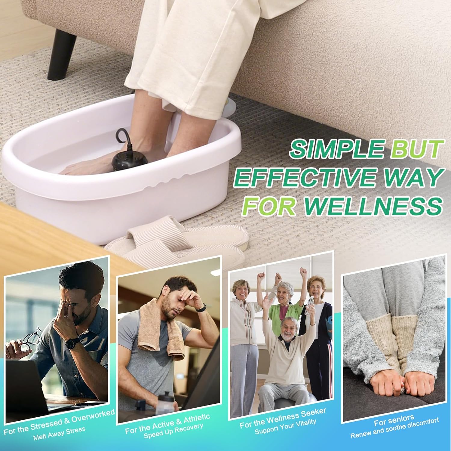 Veicomtech Ionic Foot Bath Detox Machine, Portable Foot Detox Machine for Salon, Ionic Foot Spa with auto 30 mins timer, Ion Foot bath Detox Machine with Basin, 2 Arrays and 100 Liners