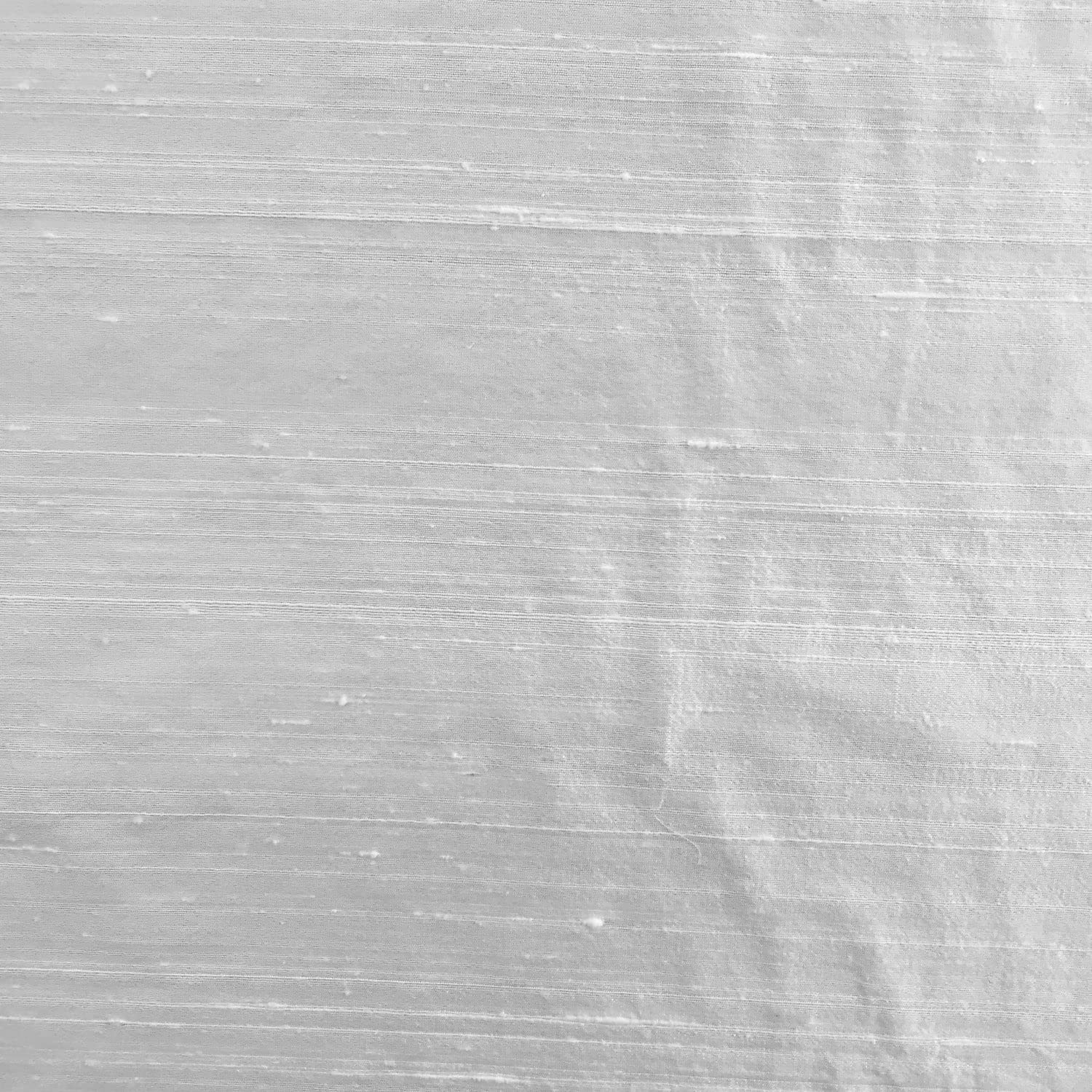 Pure 100% Raw Silk Handloom Dupion Premium Dress Making Craft Fabric Material | 44" - 112 cm Wide (Per Half Metre, White)
