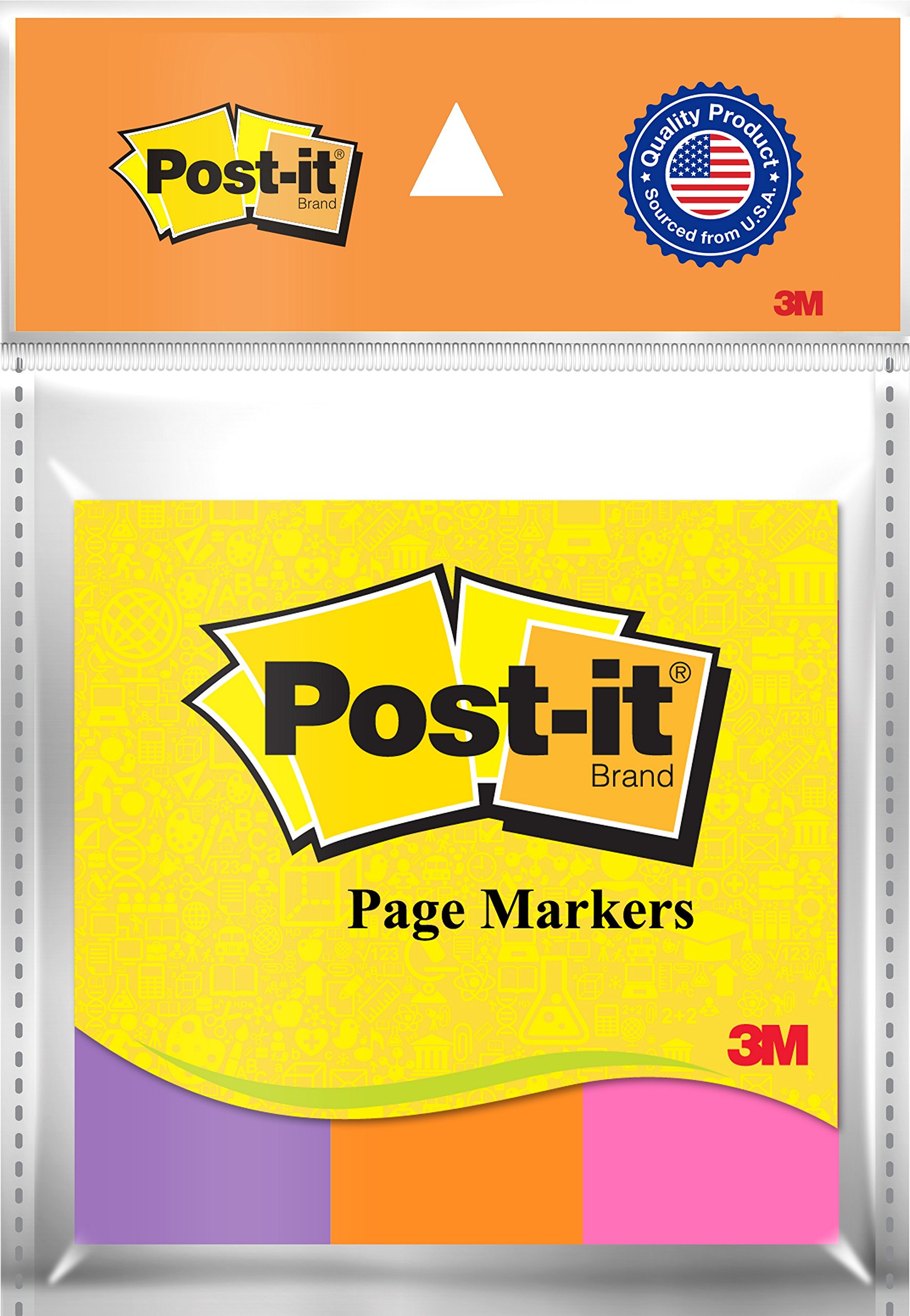 Post It Bookmark Prompts, 1 x 3 inches, 150 Sheets, 3 Colours
