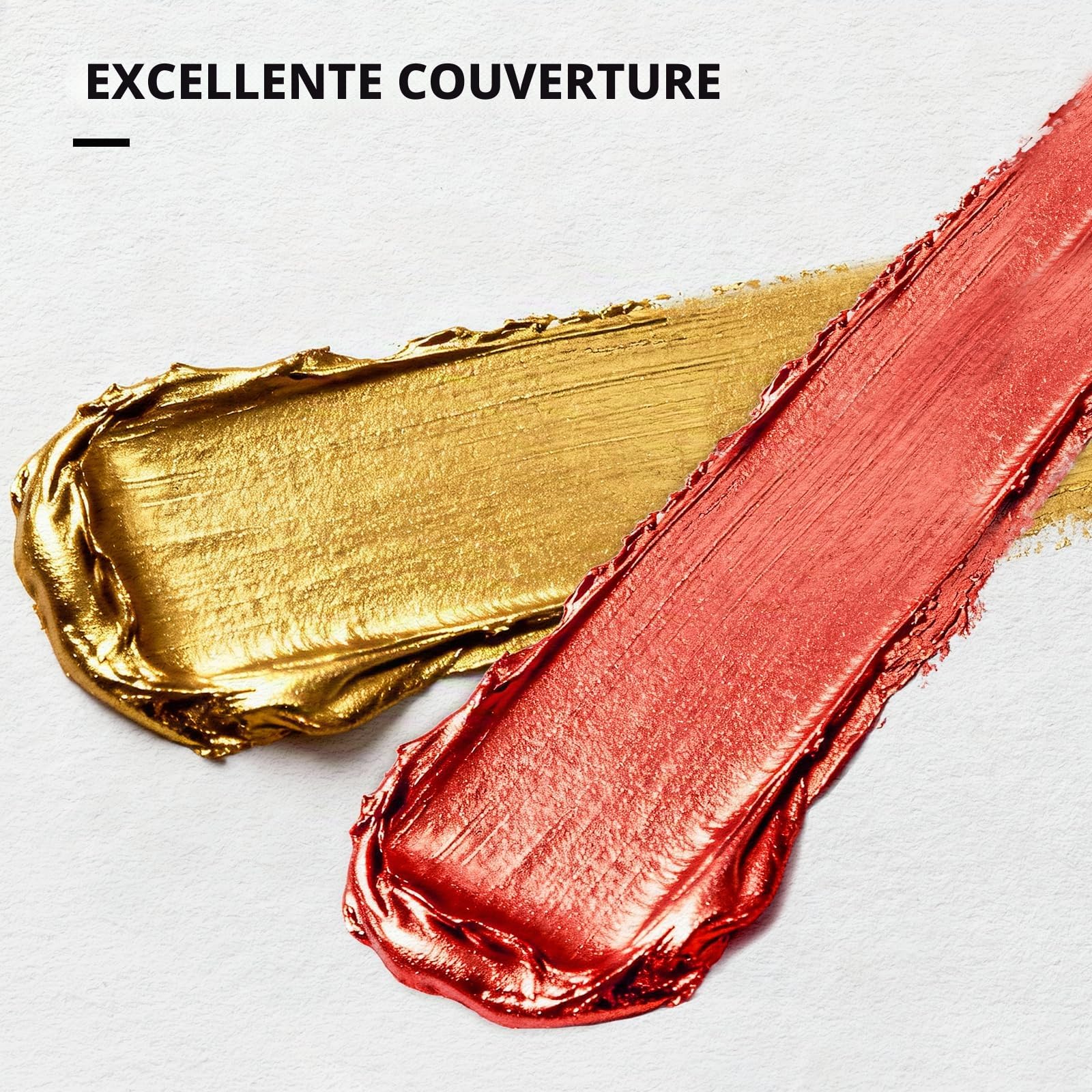 Paul Rubens Ensemble de peinture à l'huile métallique de qualité artiste, 9 couleurs x 60 ml, grands tubes de 60 ml, peinture professionnelle à base d'huile pour toile, bois, haute saturation et
