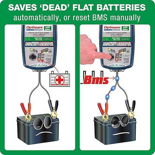 Miniatura 9 de Cargador OptiMATE Lithium 4s 5A, TM-291 de 10 pasos que recupera y conserva baterías selladas de 12.8V y 5A
