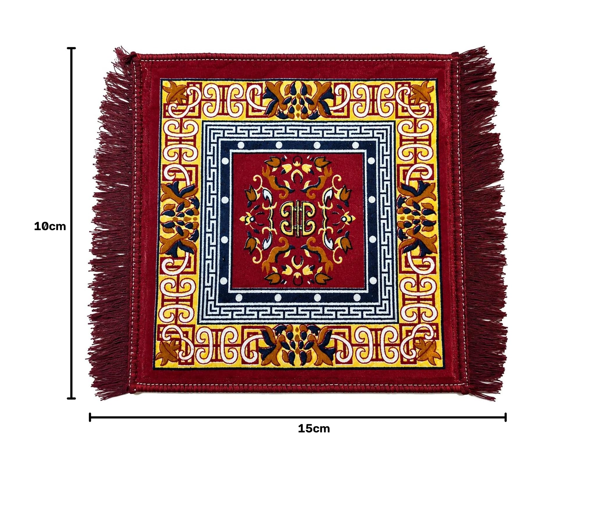 Traditional Pooja Carpet - Soft Velvet Prayer Mat -3 Traditional Pooja Carpet - Soft Velvet Prayer Mat -3