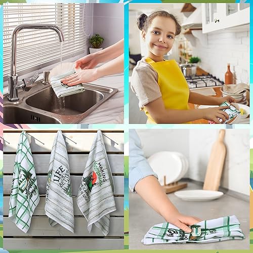 Miniatura 6 de Juego de 6 toallas de cocina y paños de cocina para camping, juego de toallas de mano de cocina con frases divertidas, regalos novedosos para