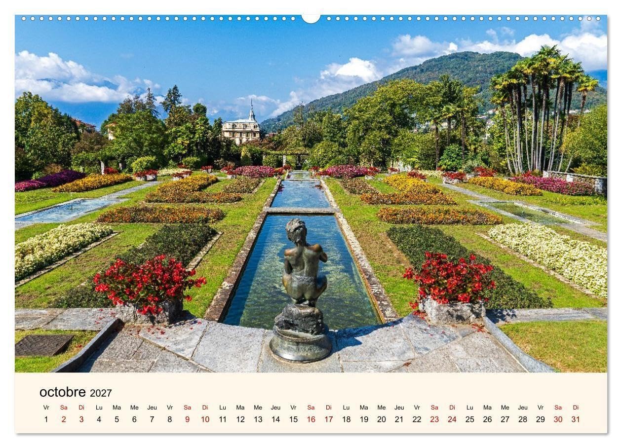 Coup d'oeil sur le Lac Majeur (Calendrier mural 2027 DIN A2 vertical), CALVENDO calendrier mensuel: Découvrez le charme éternel du Lac Majeur, entre élégance et nature.
