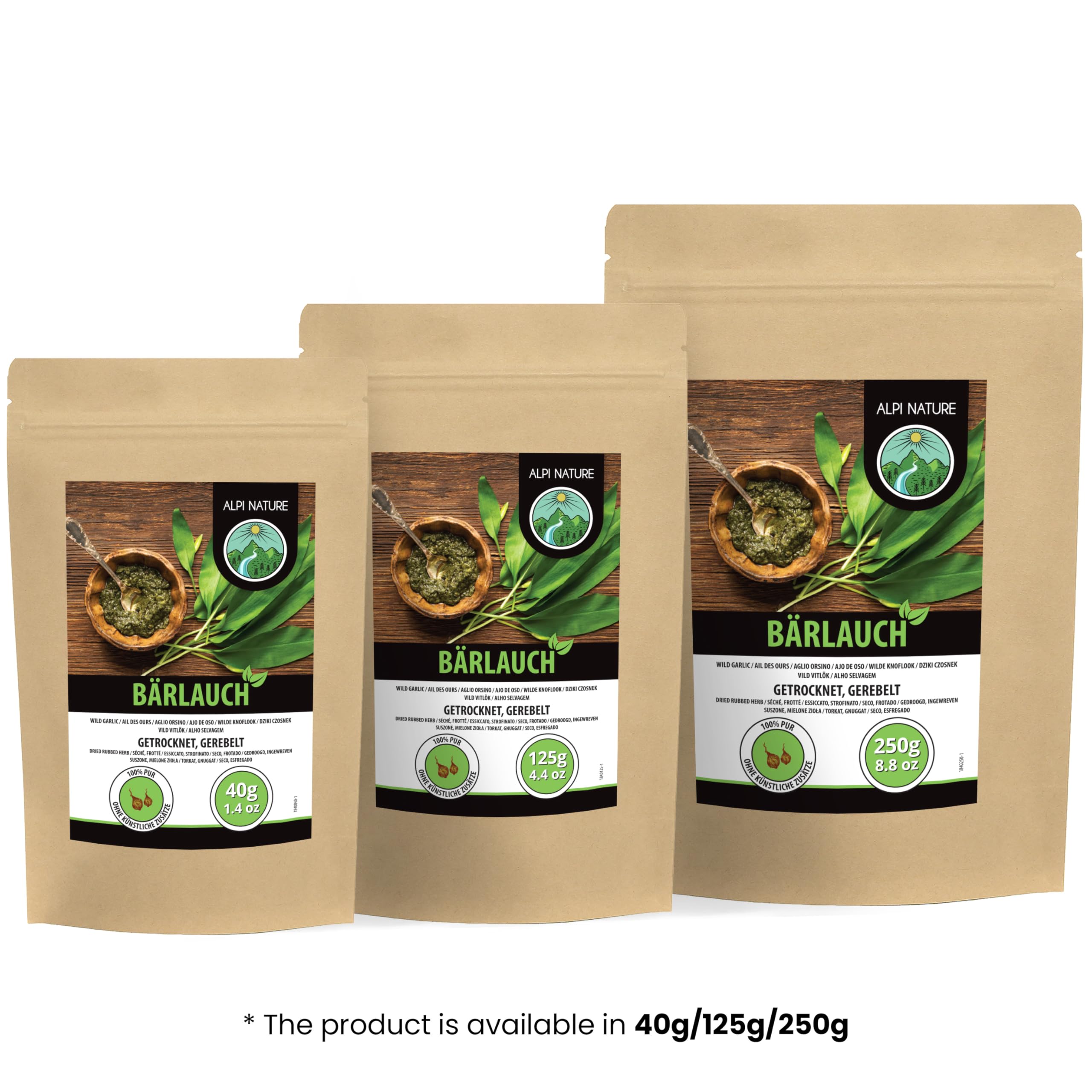 Alpi Nature Ajo Silvestre 125g, Condimento de Hojas de Ajo Silvestre Secas y Picadas para Cocinar — view 8