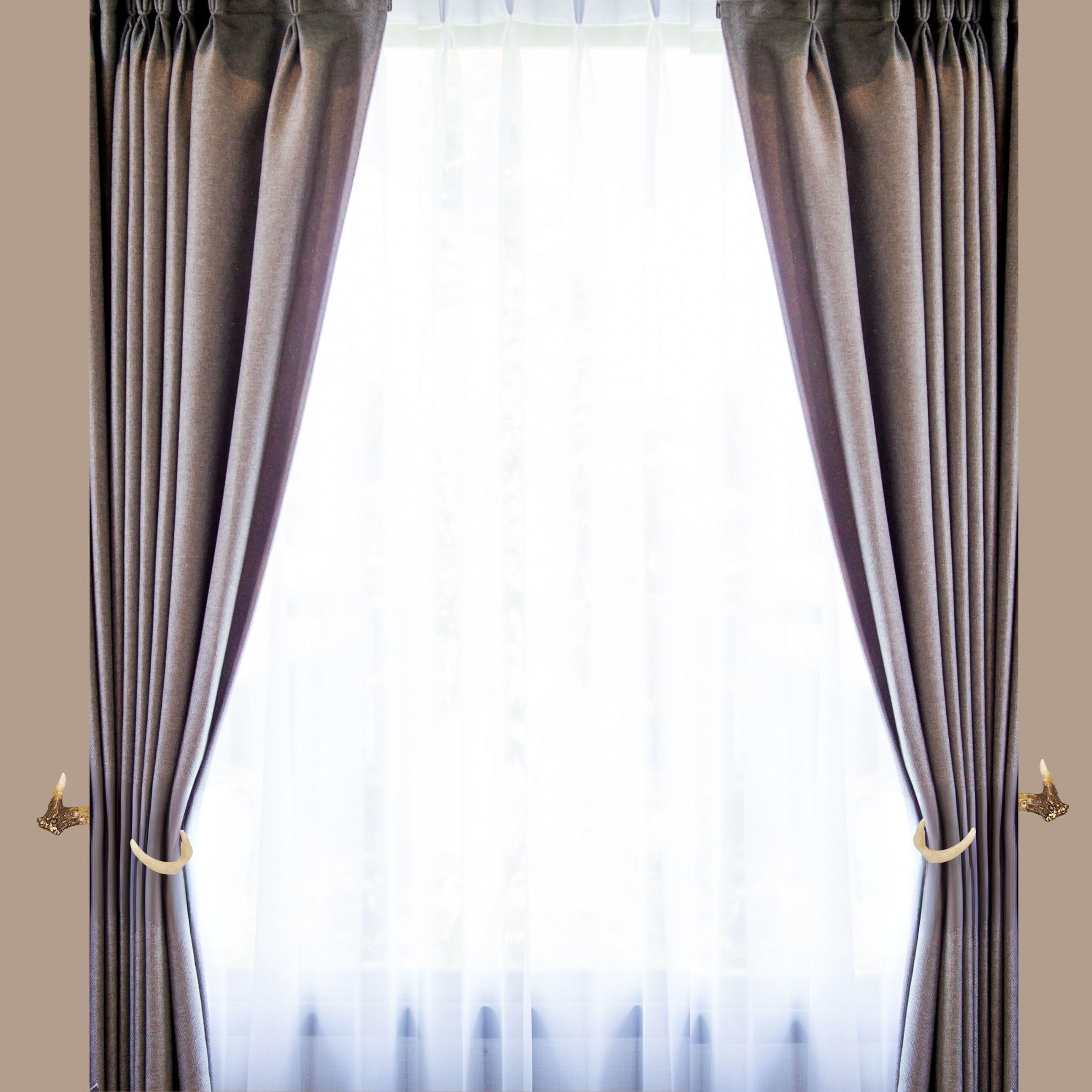 Wilcractk Vorhang Raffhalter Set - 2 Stück Mit Fransen, Beige Boho Style Für Wohnzimmer & Schlafzimmer