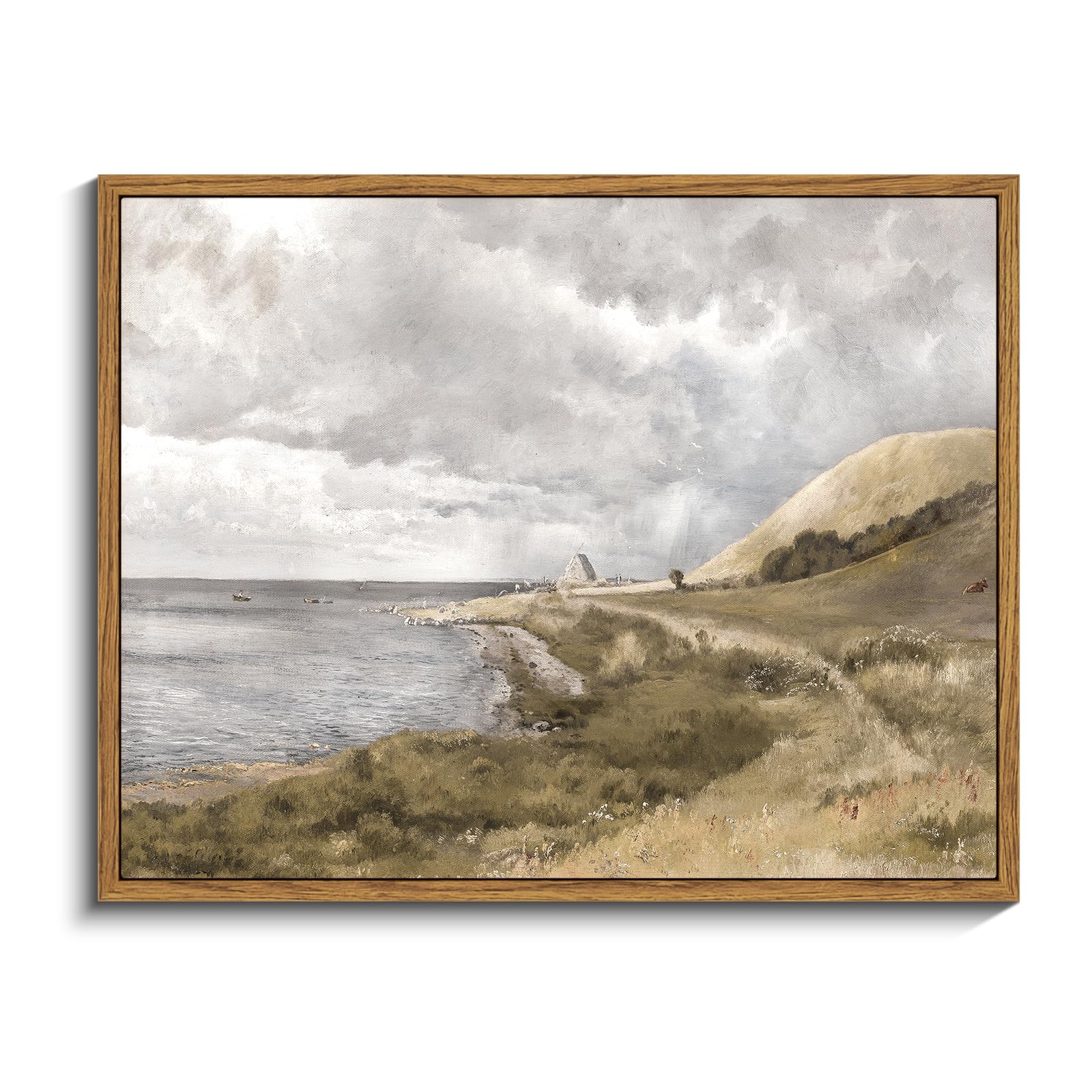 InSimSea Framed Canvas Wall Art, Meadow with Flowers Painting, Landscape for Living Room, Bedroom, Home, Bathroom Decor, 8x10 — view 101