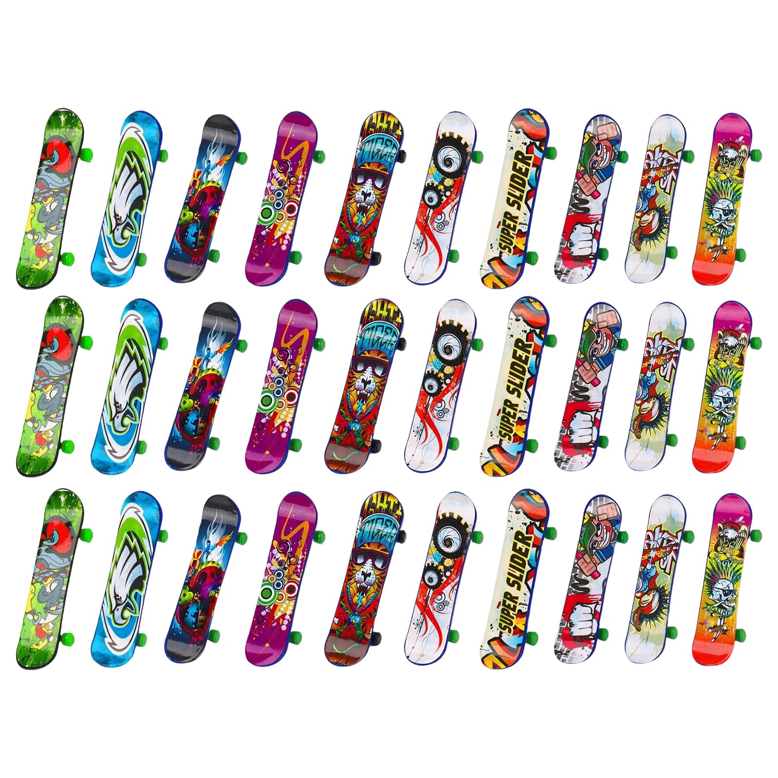 30 Pezzi Finger Mini Skateboard da Dito per Bambini, Giocattolo in Lega, per Giocare o Come Decorazione Regalo per Festa di Bambini Compleanno