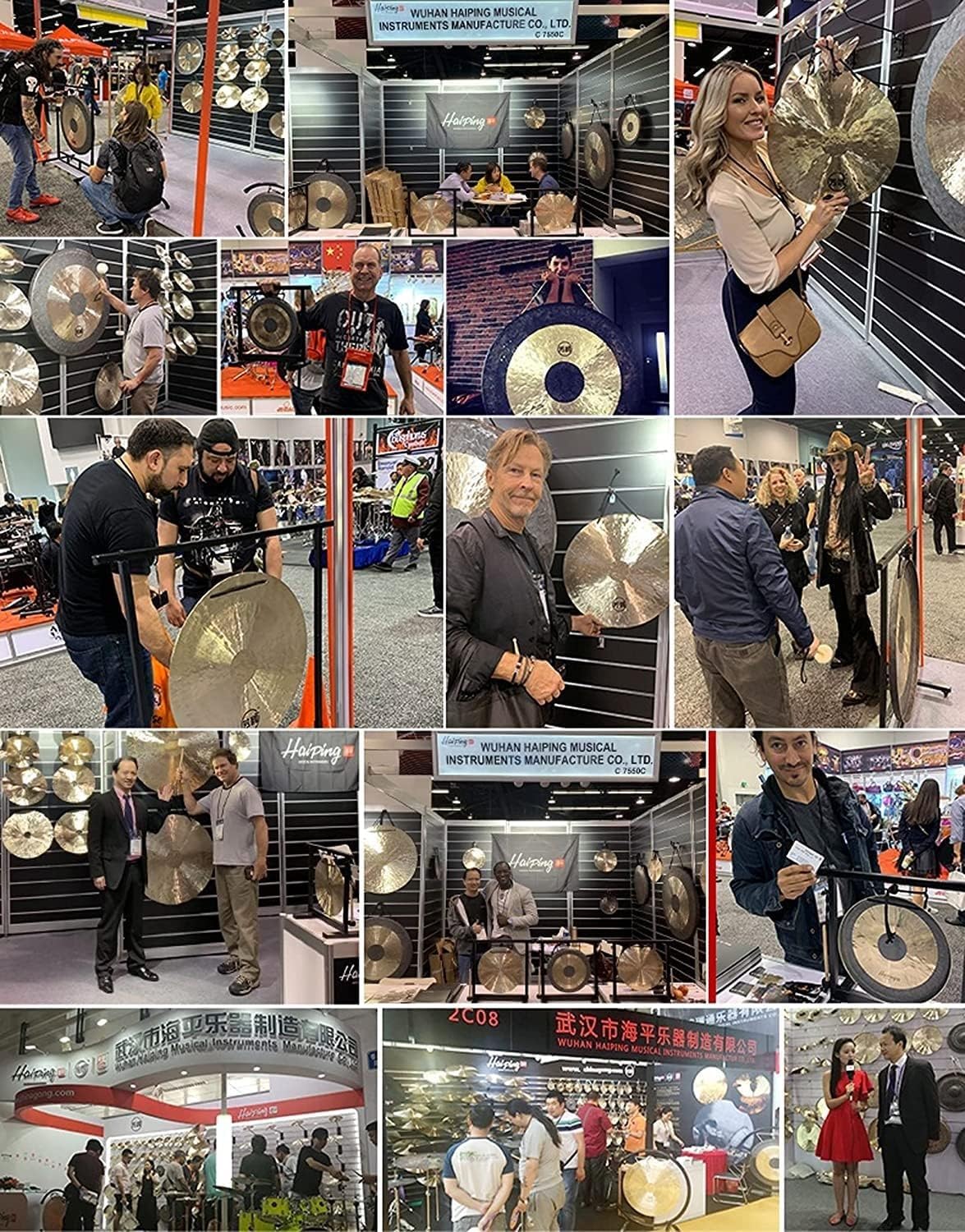 Tam Tam Gong Wood Chau Gong con bacchette di legno e tradizionale, cinese Chau Gong Drummer Feng Shui Gong per grandi canzoni(45m)