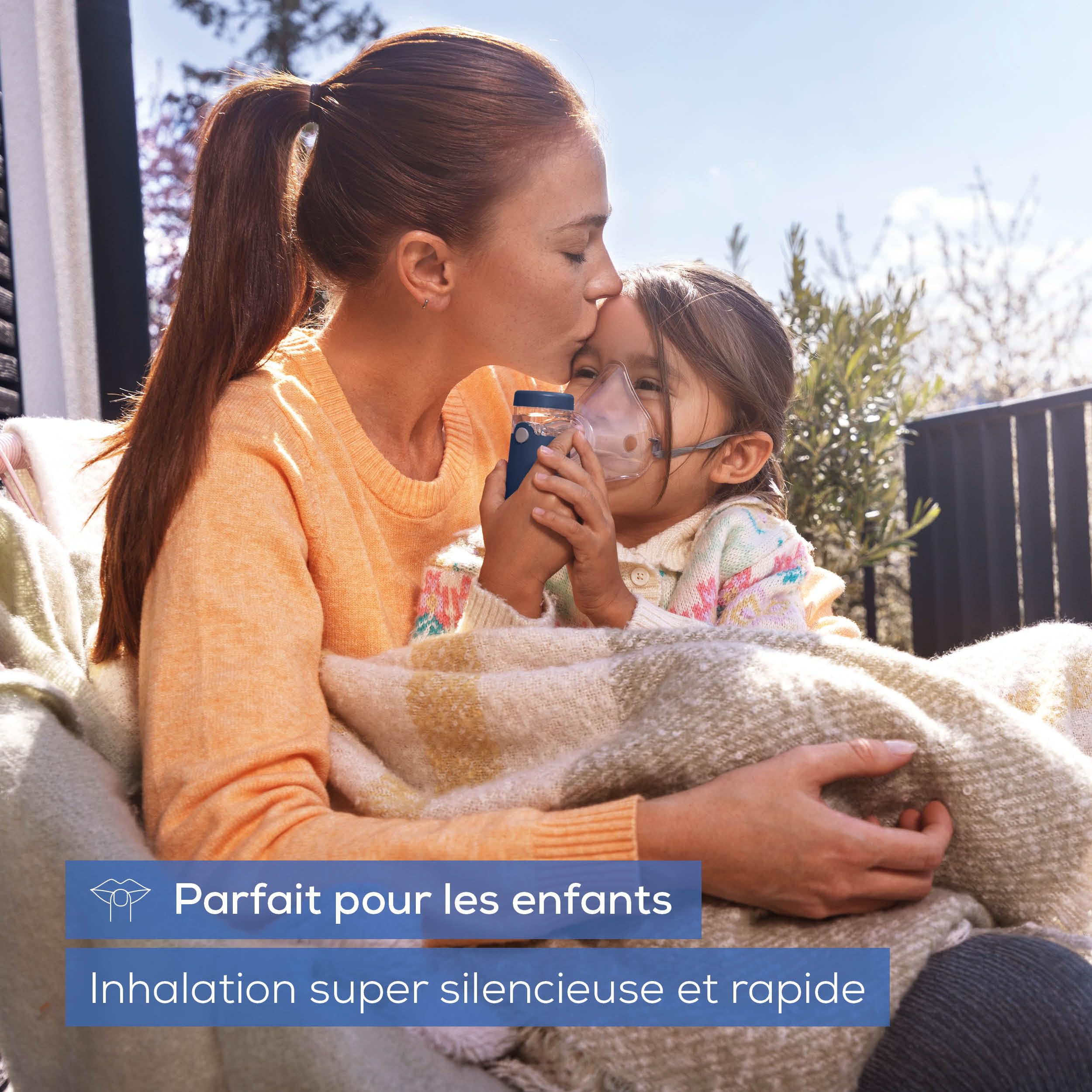 Beurer IH 49 inhalateur portable, pour enfants et adultes en cas de rhume, d’asthme et autres maladies respiratoires, batterie rechargeable, particulièrement silencieux, sac de rangement