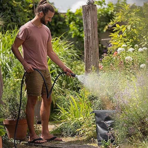 Miniatura 7 de Manguera de jardín, ligera, ultra flexible, duradera, sin torceduras, manguera de jardín para caravana, marina y cámper (100 pies)