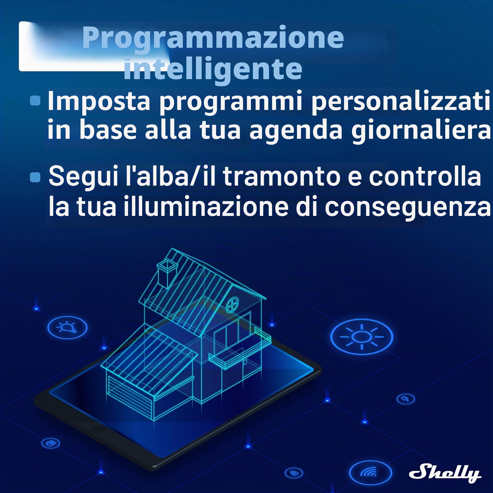 Shelly Plus i4 DC, Controller Wi-Fi a 4 Ingressi Digitali per Interruttori Intelligenti Shelly, 5-24VDC, Illuminazione, Multiclick, Domotica, Alexa & Google, iOS Android, Nessun Hub Richiesto