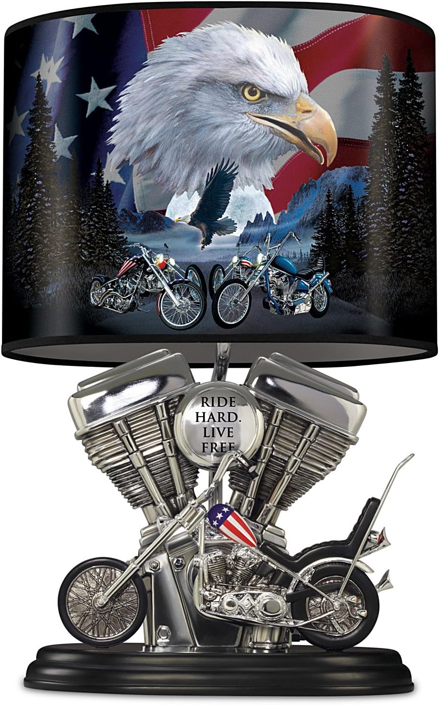 Motorcycle Lamp with Marc Lacourciere and Larry Martin Art by The Bradford Exchange