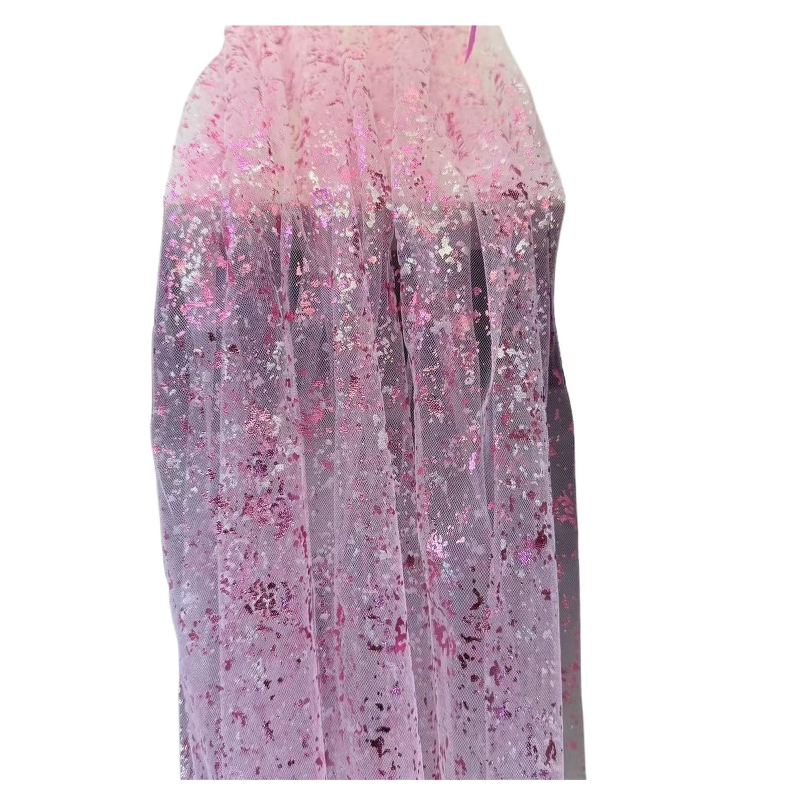 Chiffon Table Runner 10/13FT Table Runner Sheer Chiffon Tulle Cheesecloth Glitter Metallic Foil Gold Party Decor Centerpiece(Pink,70x300cm)